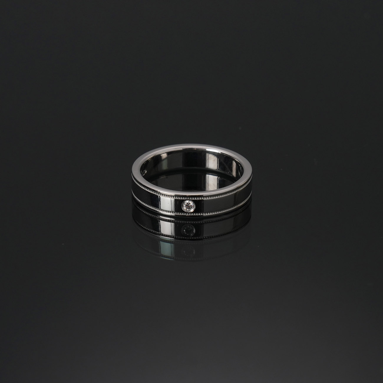 TIFFANY & CO.(USED)티파니 투게더 더블 밀그레인 밴드링# 49