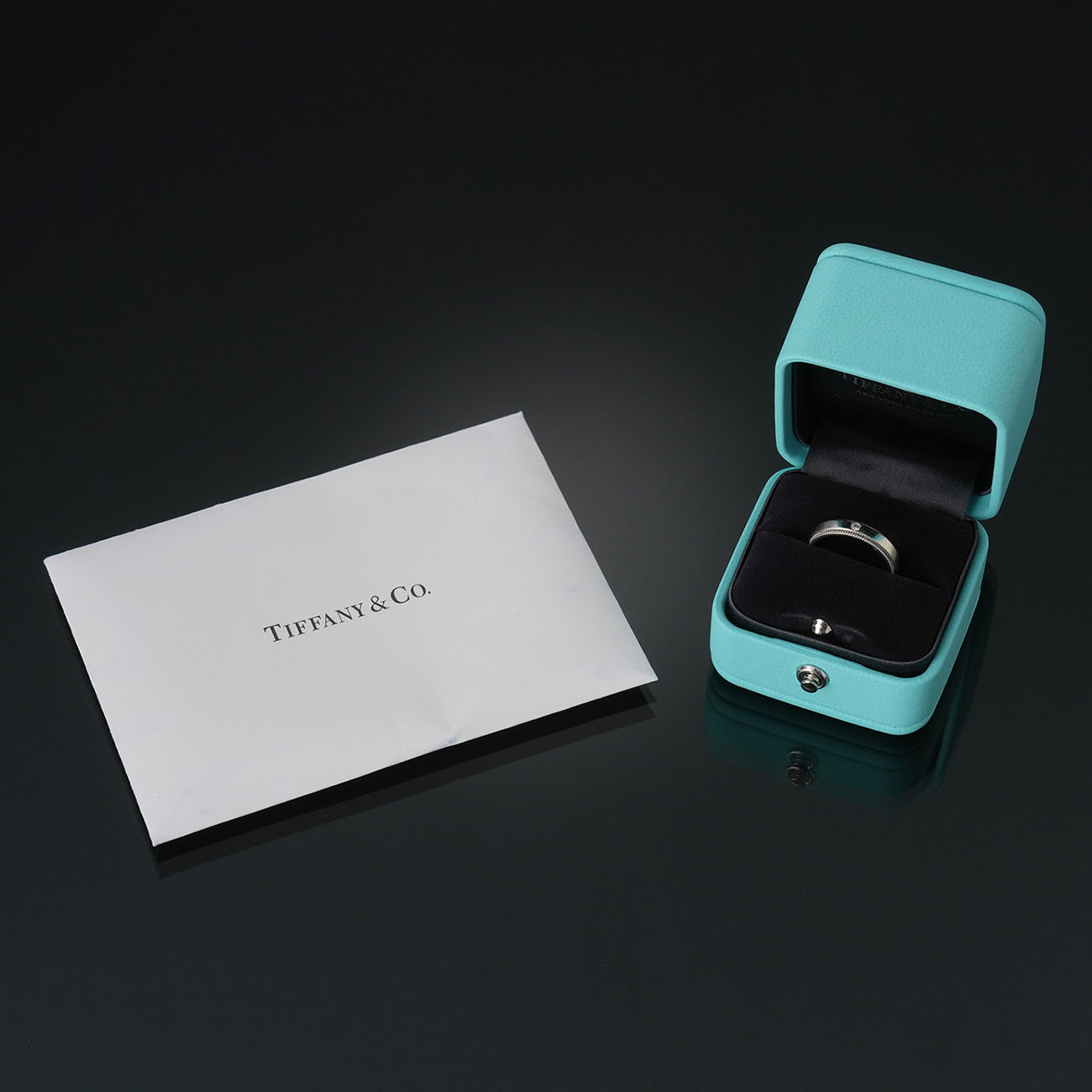 TIFFANY & CO.(USED)티파니 투게더 1P 밀그레인링 4mm # 4.5(티파니)