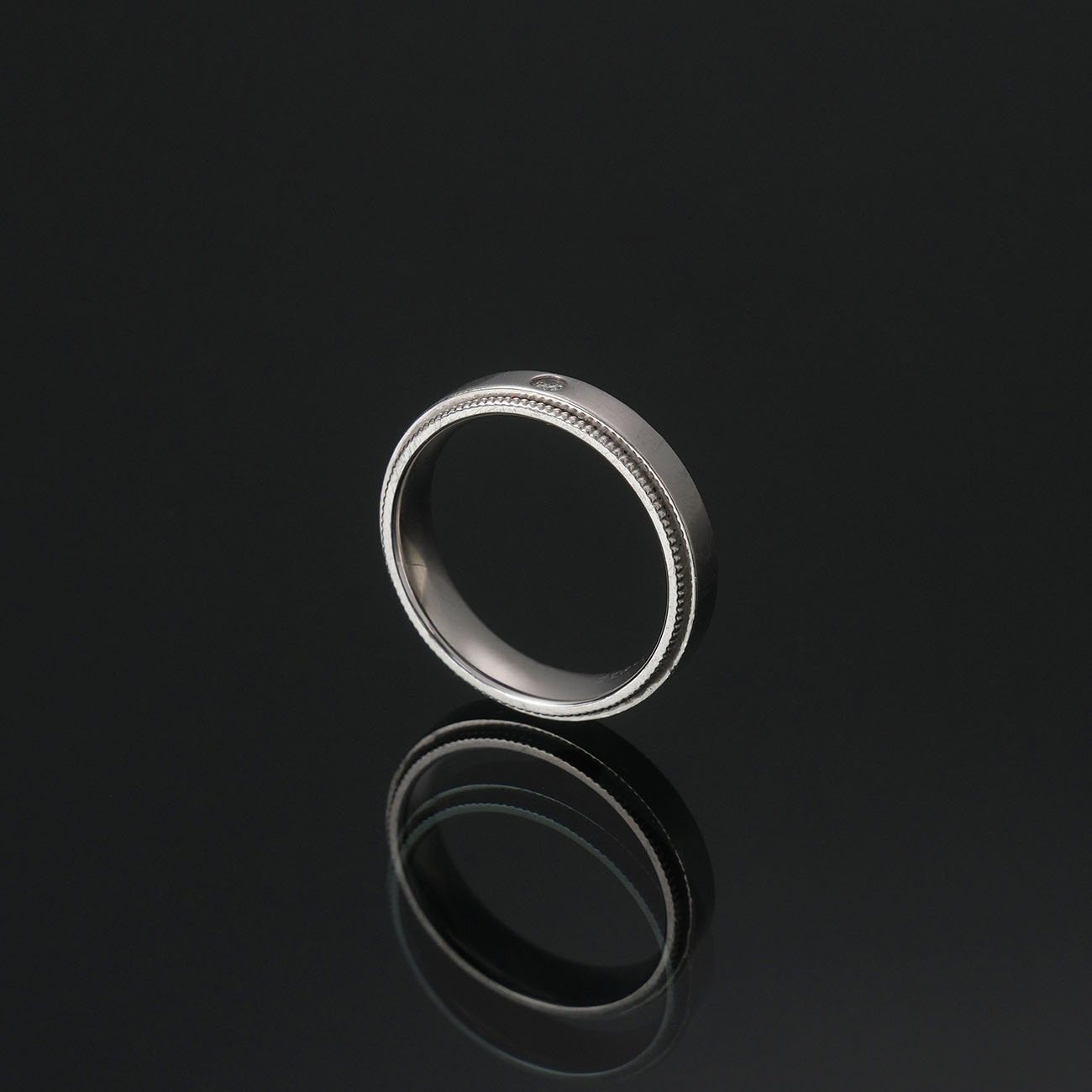 TIFFANY & CO.(USED)티파니 투게더 1P 밀그레인링 4mm # 4.5(티파니)