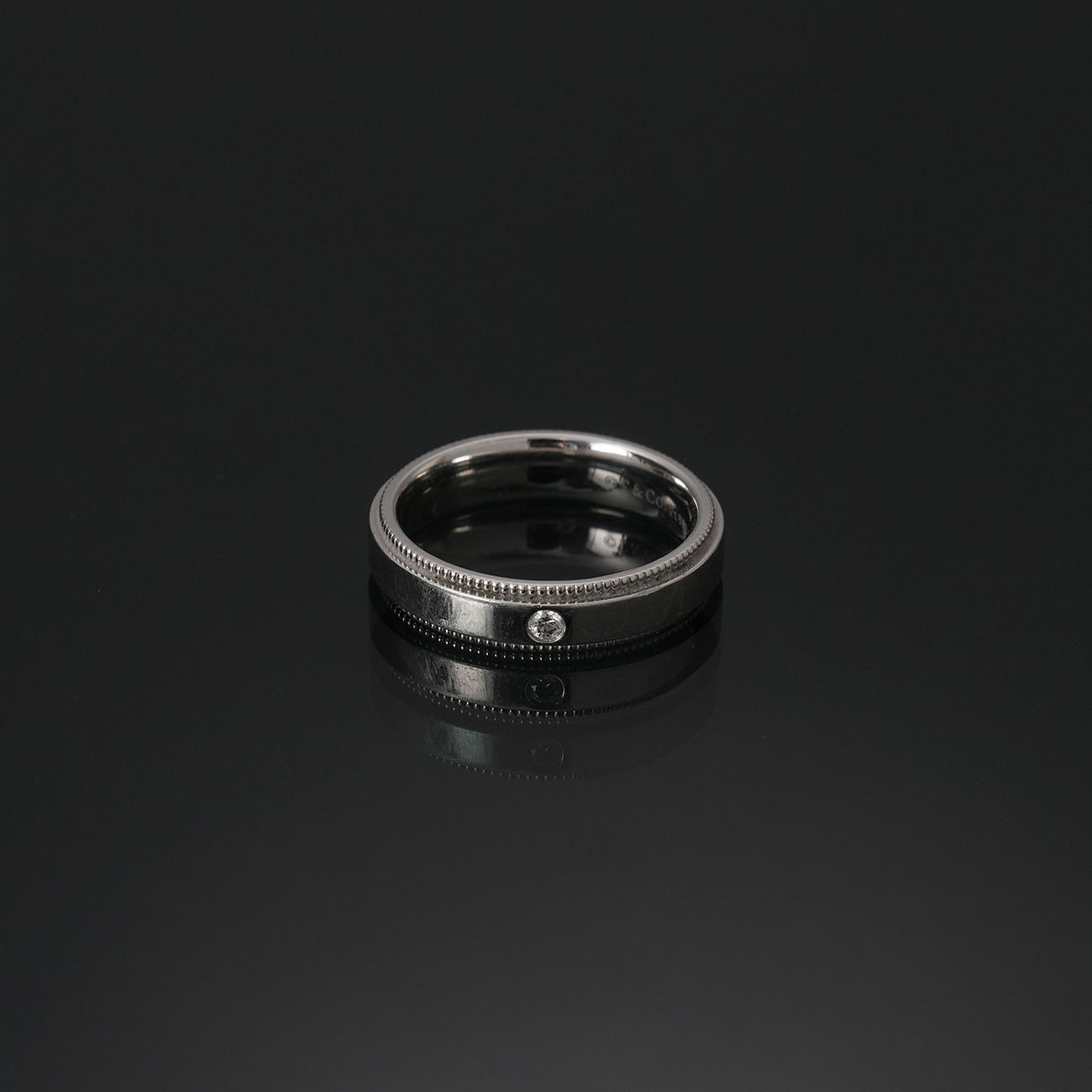 TIFFANY & CO.(USED)티파니 투게더 1P 밀그레인링 4mm # 4.5(티파니)