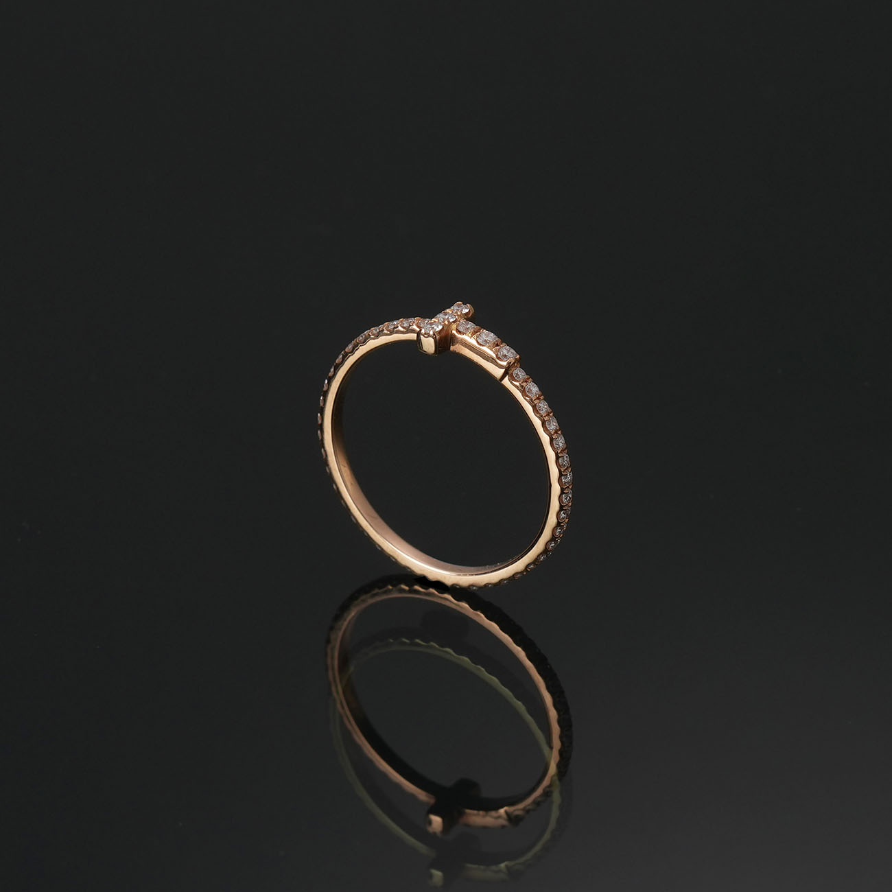 TIFFANY & CO.(USED)티파니 T 다이아 와이어 밴드 링 #49