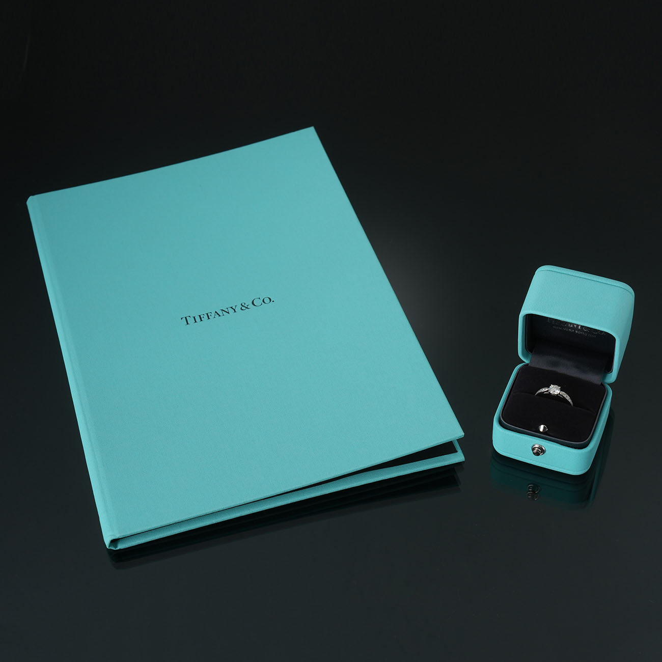 TIFFANY & CO.(USED)티파니 하모니 0.53ct 하프 파베 다이아링#47.5