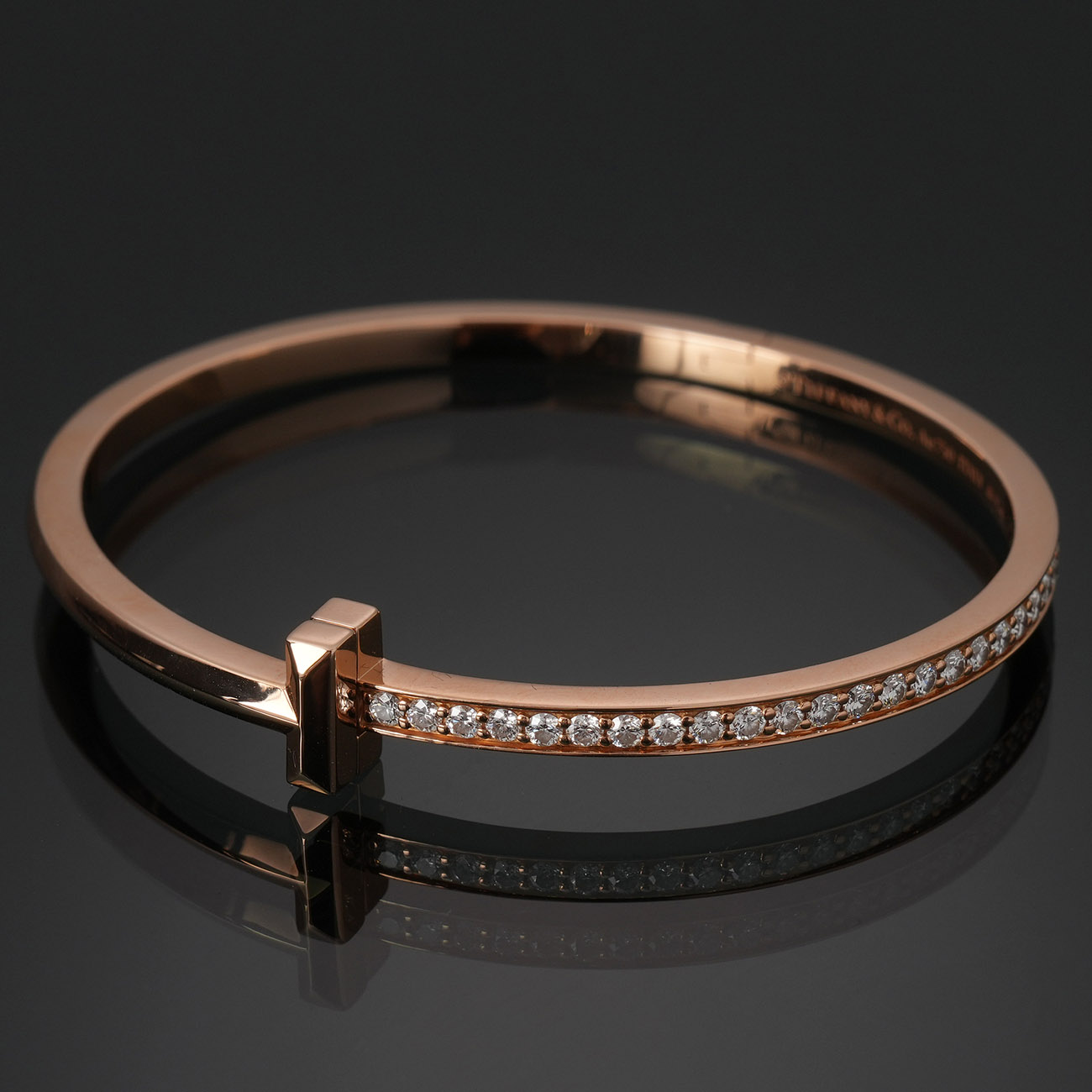 TIFFANY & CO.(USED)티파니 T1 네로우 다이아몬드 힌지드 뱅글 #SM
