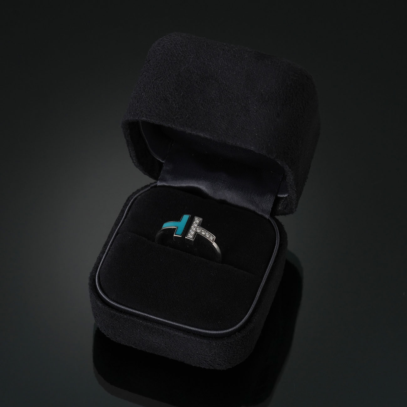 TIFFANY & CO.(USED)티파니 T 와이어 터콰이즈 다이아 링# 6