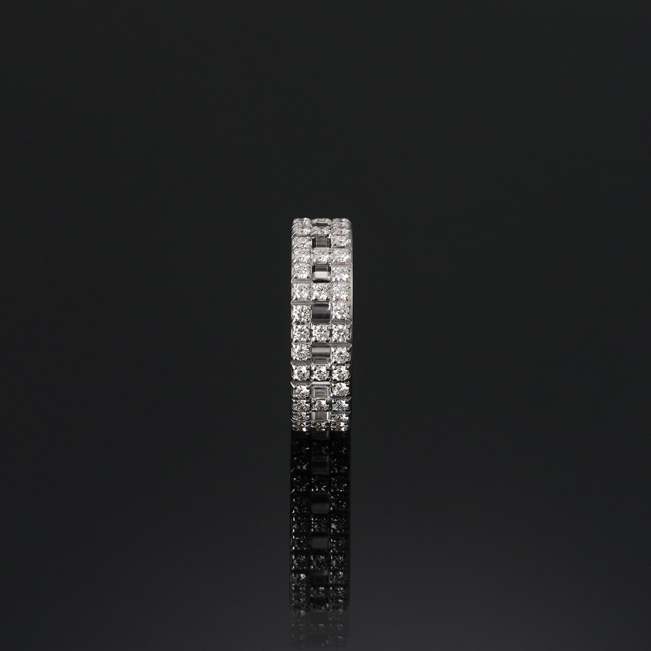 TIFFANY & CO.(USED)티파니앤코 파베 다이아몬드 T 트루 와이드 링 #53