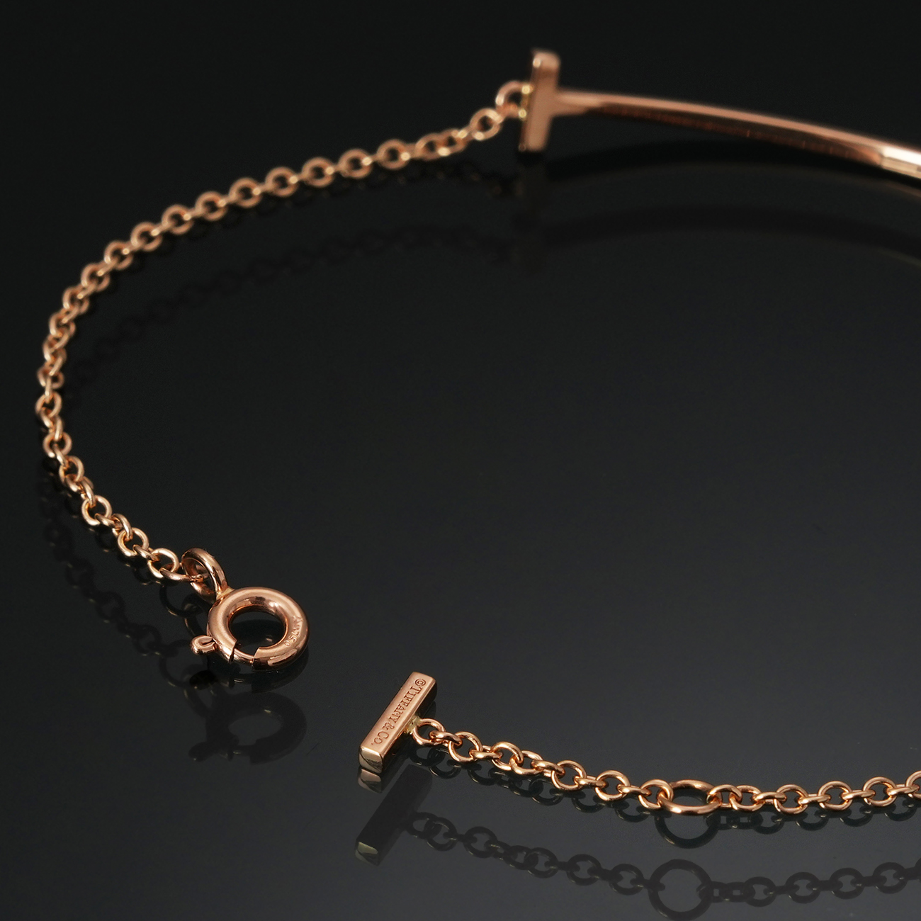 TIFFANY & CO.(USED)티파니앤코 T 스마일 스몰 브레이슬릿 #L