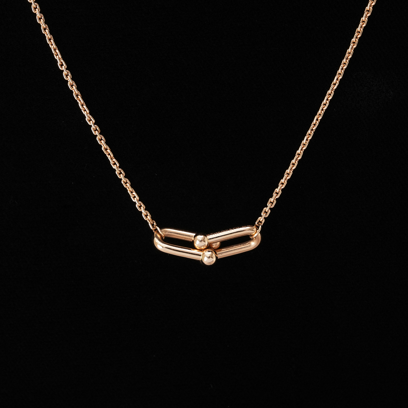 TIFFANY & CO.(USED)티파니 하드웨어 더블 링크 펜던트