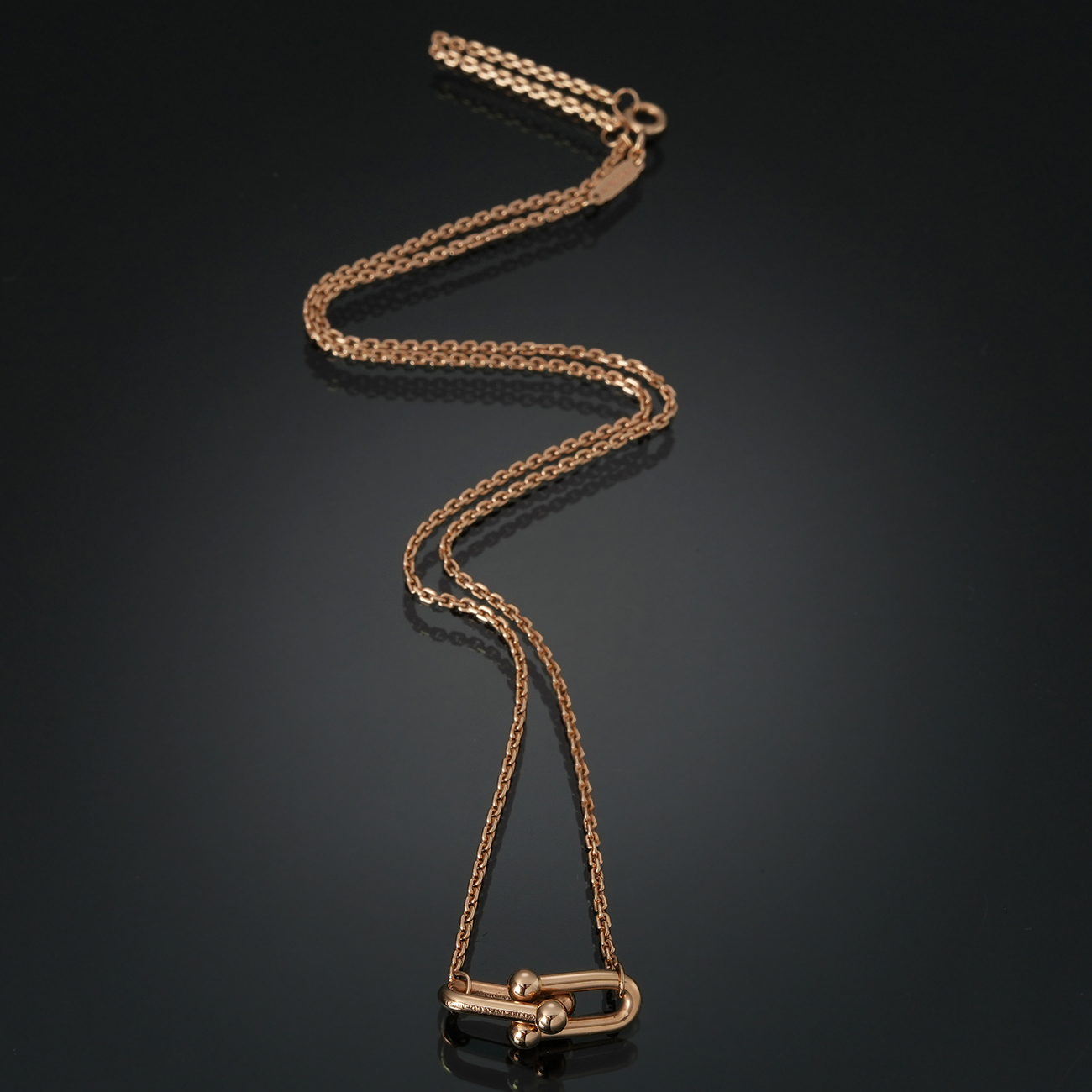 TIFFANY & CO.(USED)티파니 하드웨어 더블 링크 펜던트