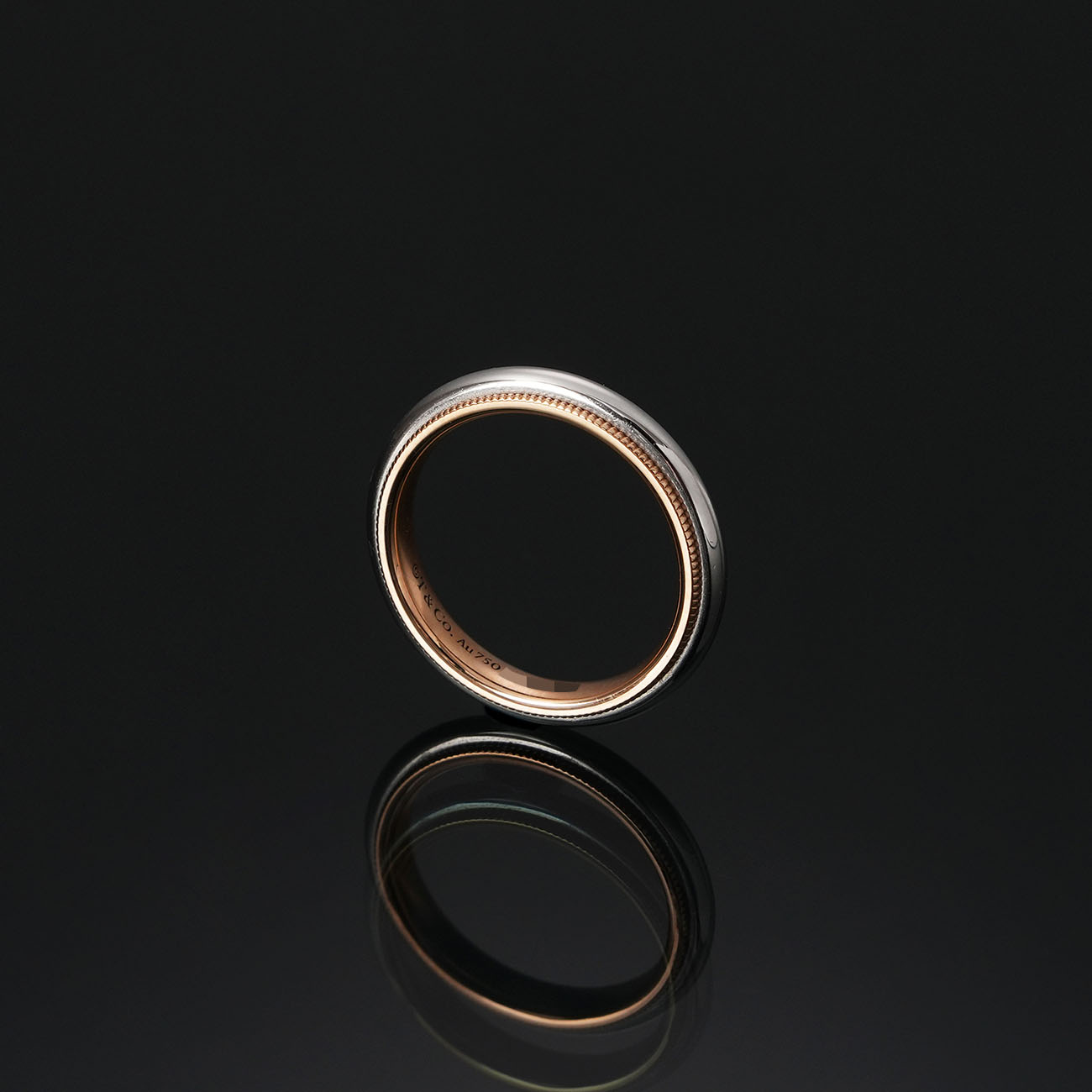 TIFFANY & CO.(USED)티파니앤코 투게더 밀그레인 밴드 링 #4.5