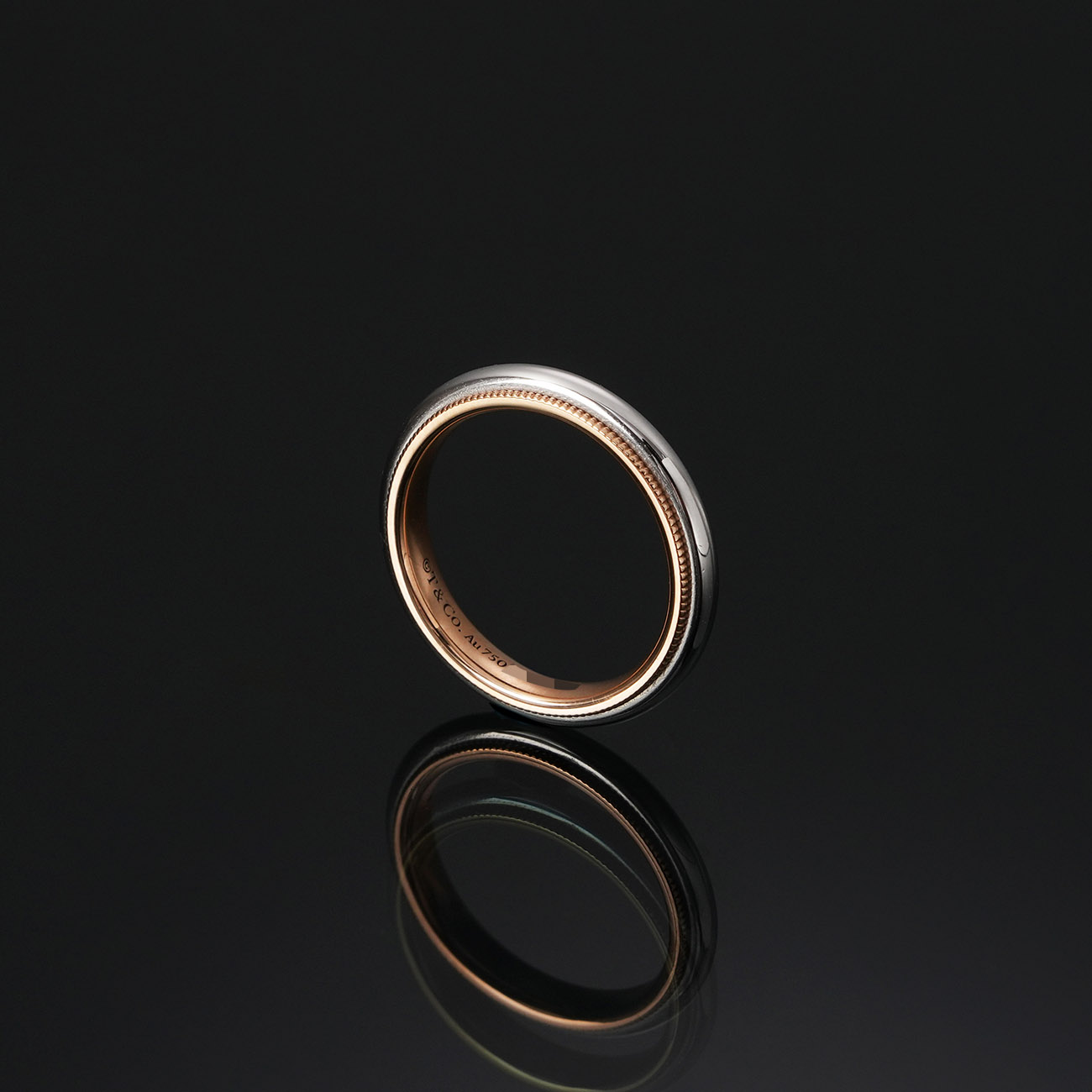 TIFFANY & CO.(USED)티파니앤코 투게더 밀그레인 밴드 링 #4.5