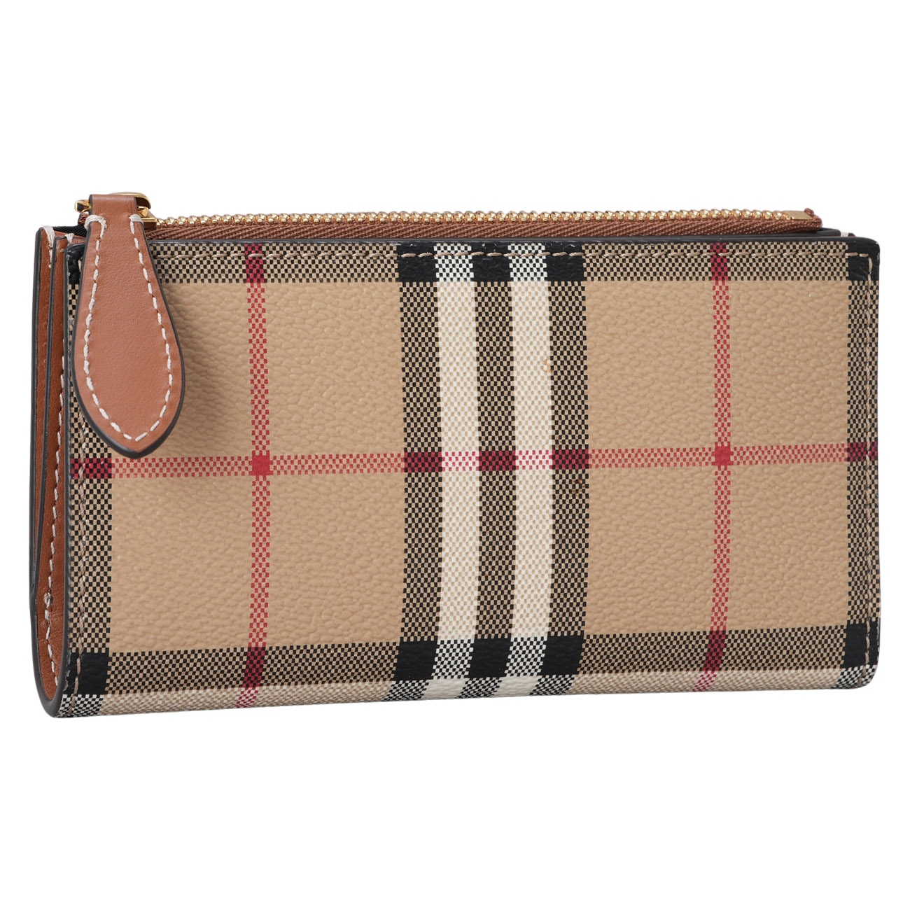 BURBERRY(USED)버버리 8094454 A7026 빈티지 체크 바이폴드 지퍼 장지갑