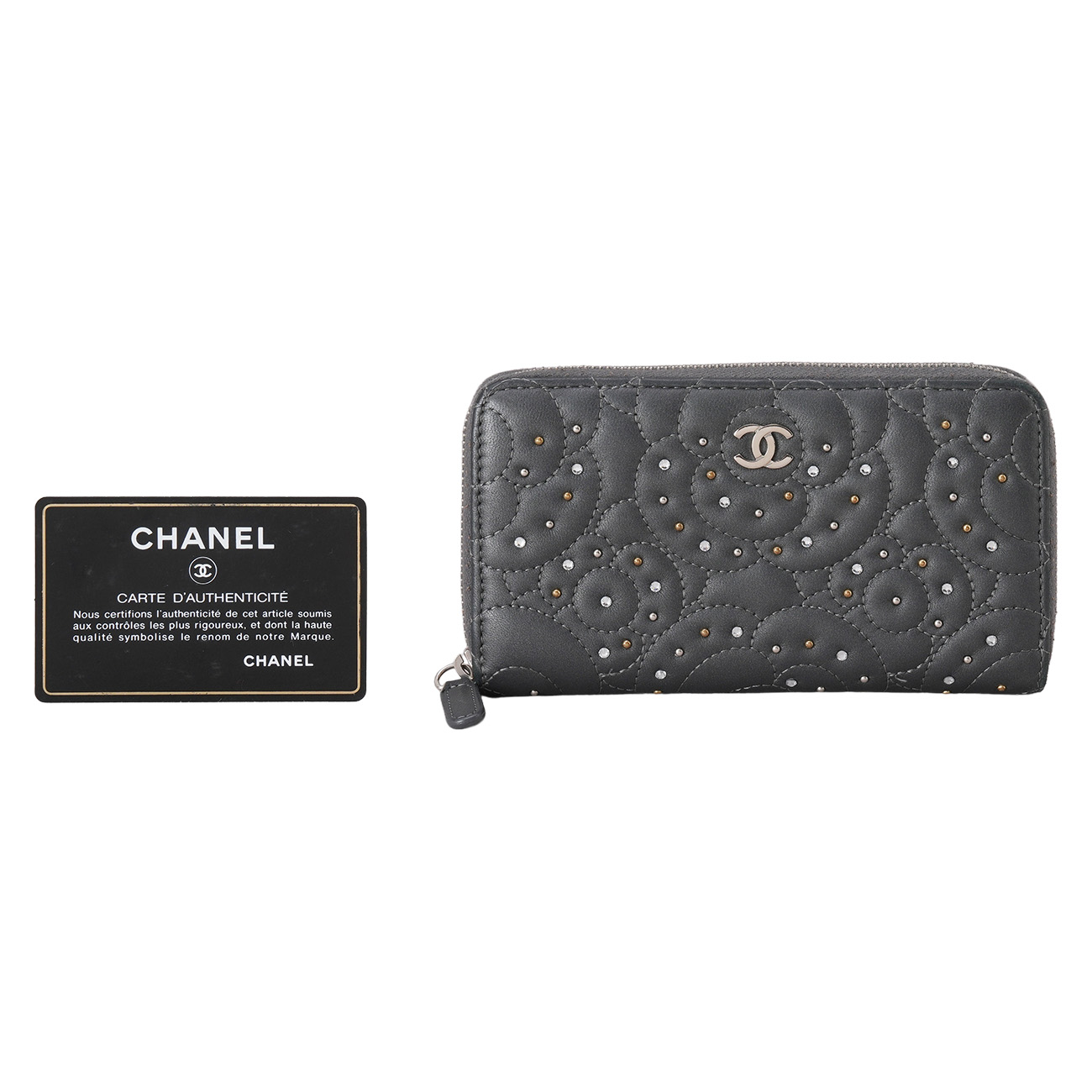 CHANEL(USED)샤넬 시즌 까멜리아 중지갑