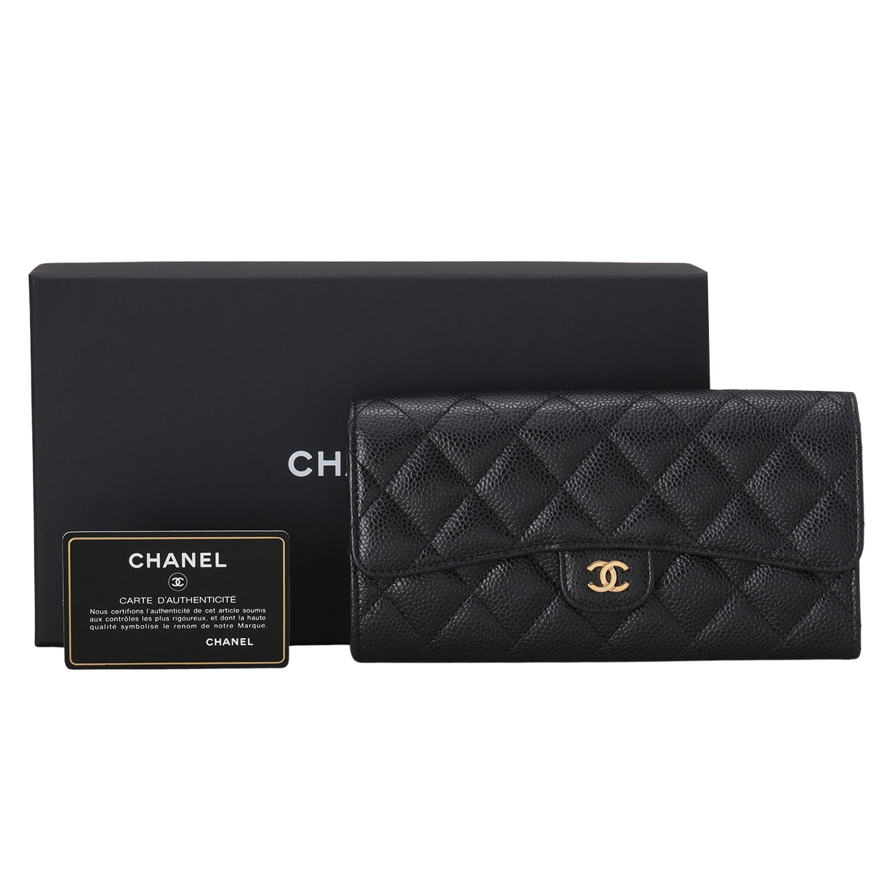 CHANEL(USED)샤넬 A80758 캐비어 클래식 장지갑