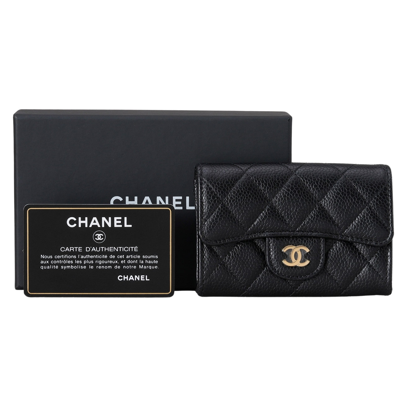 CHANEL(USED)샤넬 캐비어 클래식 카드지갑