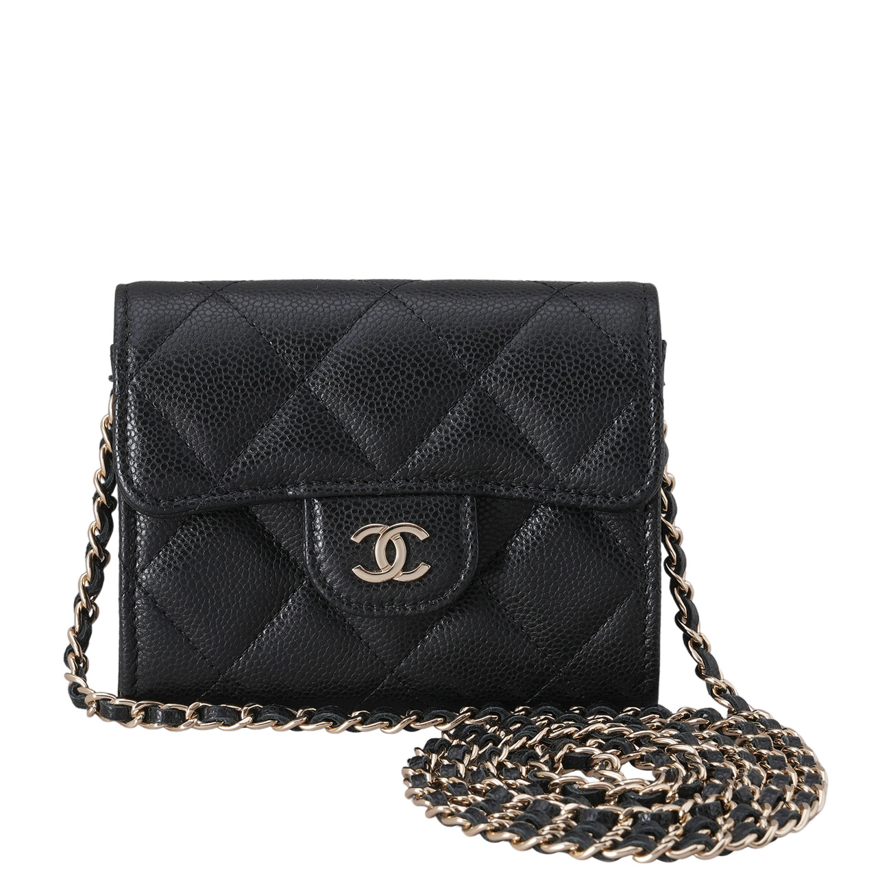 CHANEL(USED)샤넬 캐비어 클래식 미니 월렛 체인