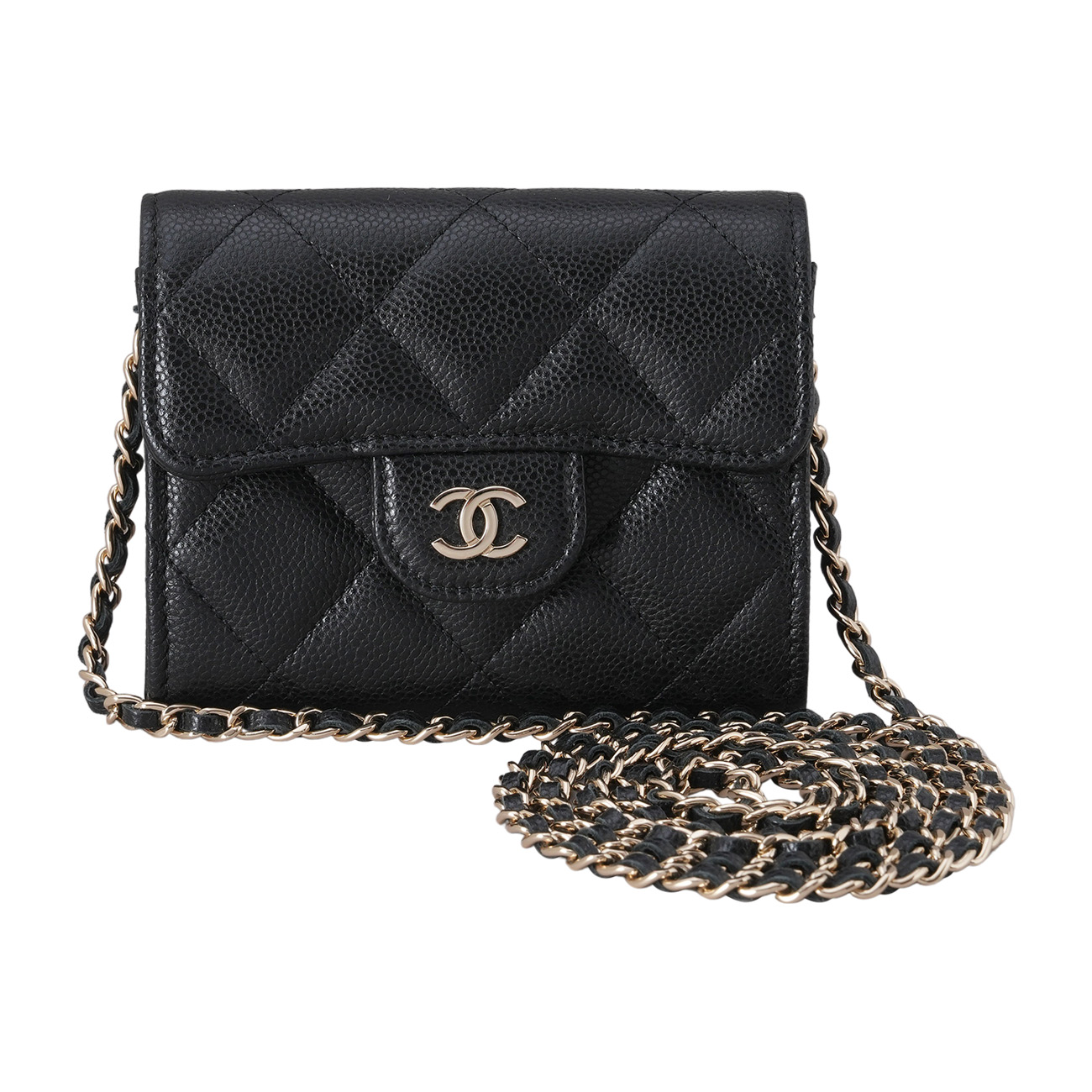 CHANEL(USED)샤넬 캐비어 클래식 미니 월렛 체인