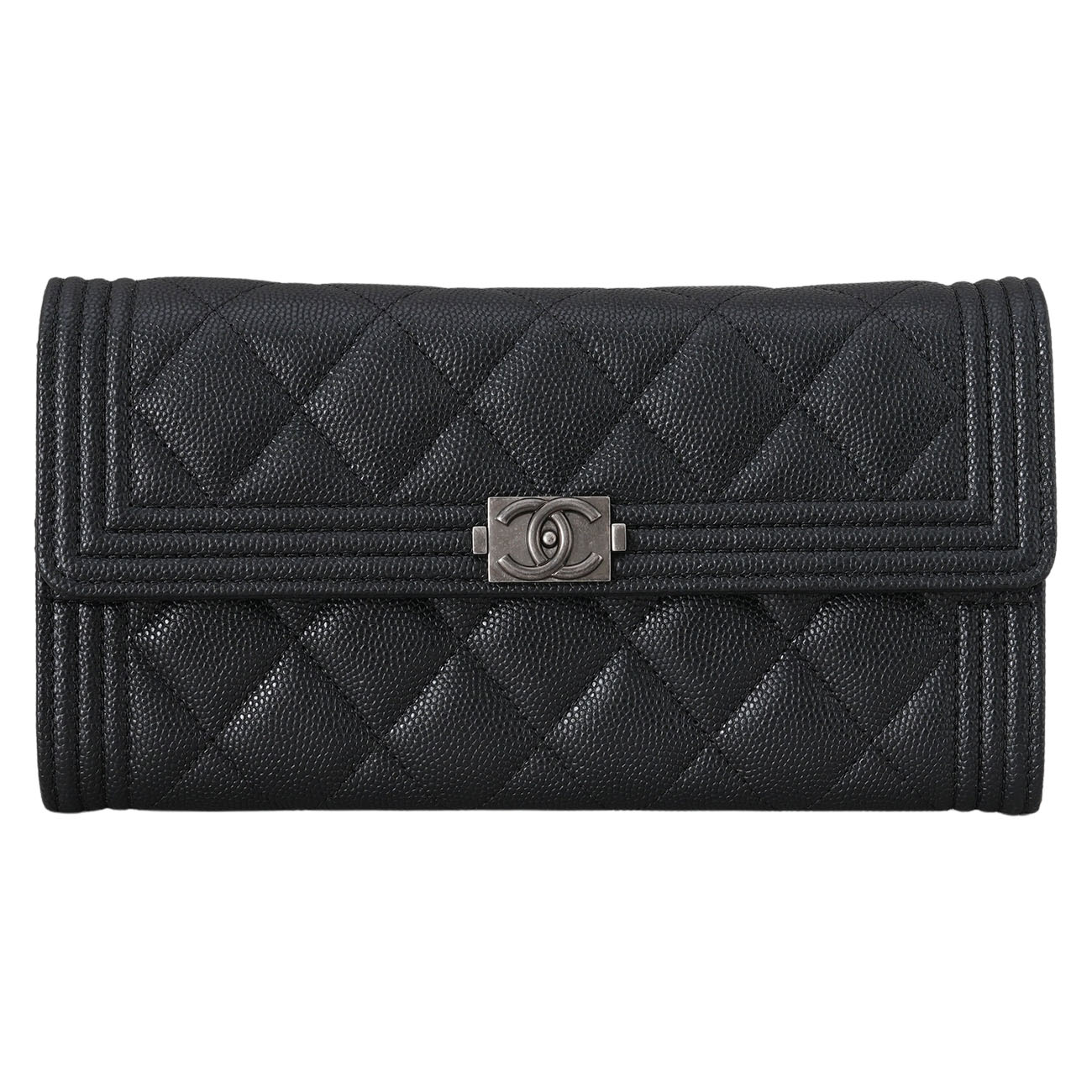 CHANEL(USED)샤넬 A80286 캐비어 보이샤넬 장지갑