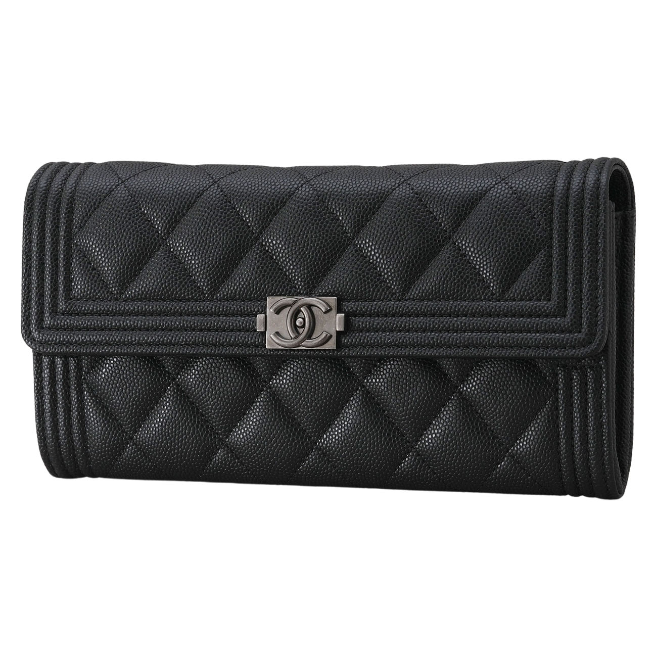 CHANEL(USED)샤넬 A80286 캐비어 보이샤넬 장지갑