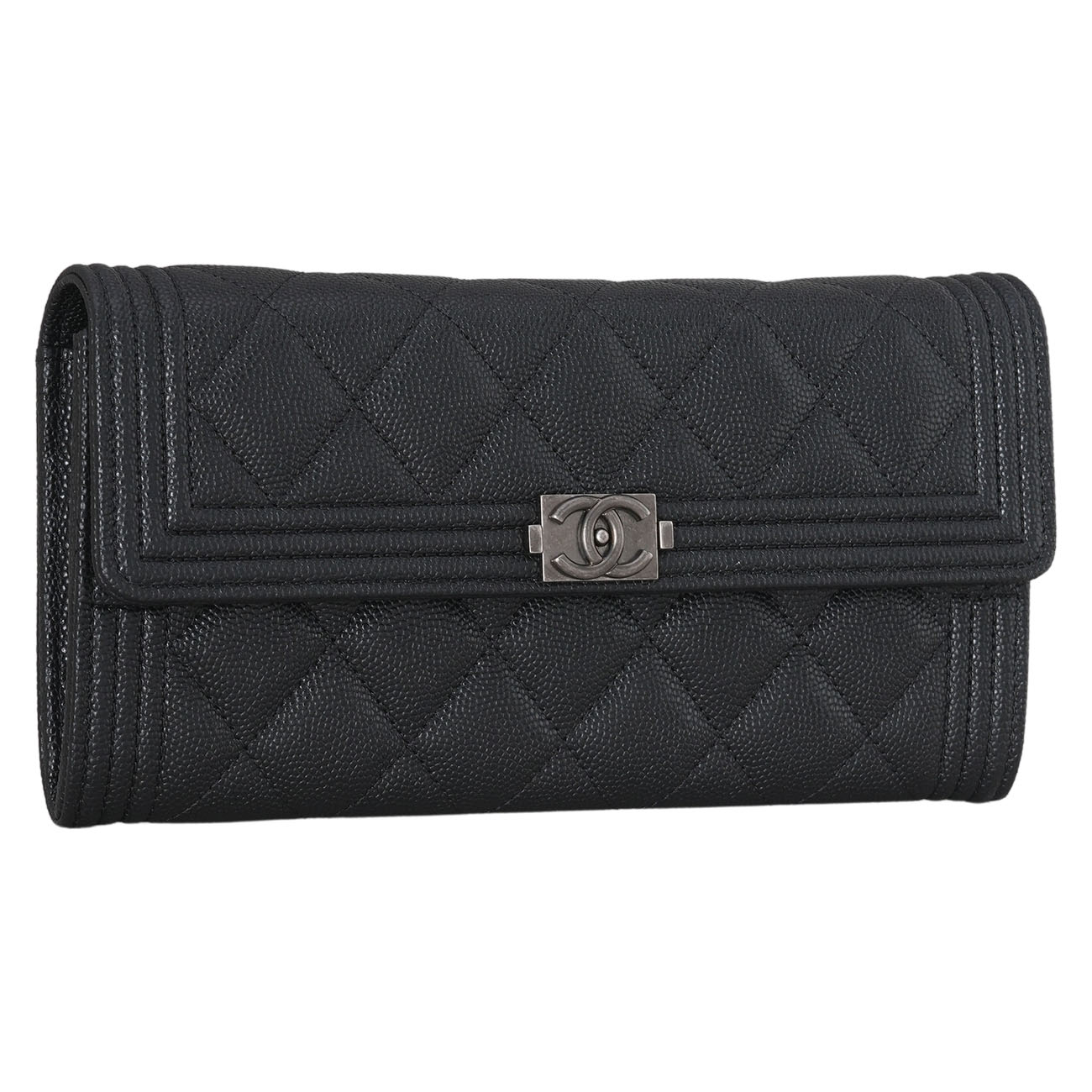 CHANEL(USED)샤넬 A80286 캐비어 보이샤넬 장지갑