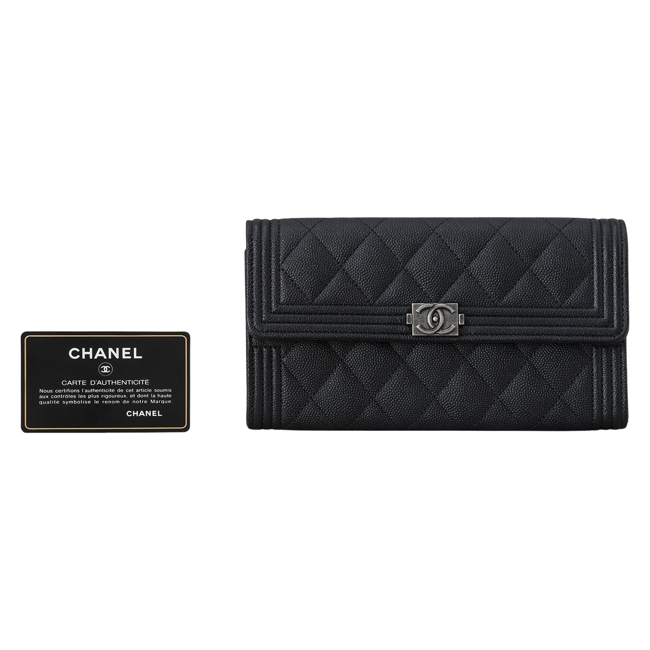 CHANEL(USED)샤넬 캐비어 보이샤넬 장지갑
