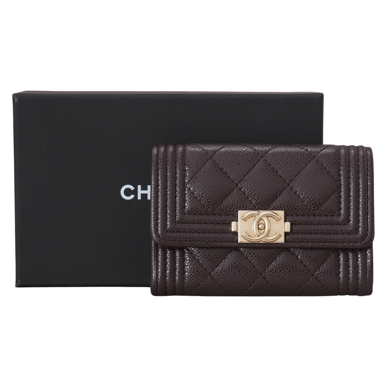 CHANEL(USED)샤넬 캐비어 보이샤넬 카드지갑