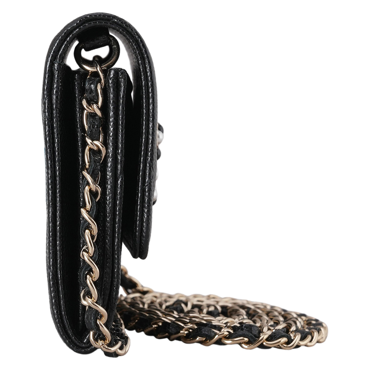 CHANEL(USED)샤넬 시즌 캐비어 체인 지갑