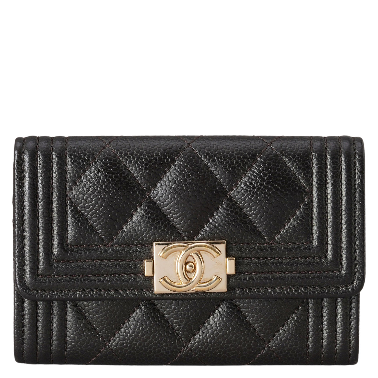 CHANEL(USED)샤넬 캐비어 보이샤넬 카드지갑