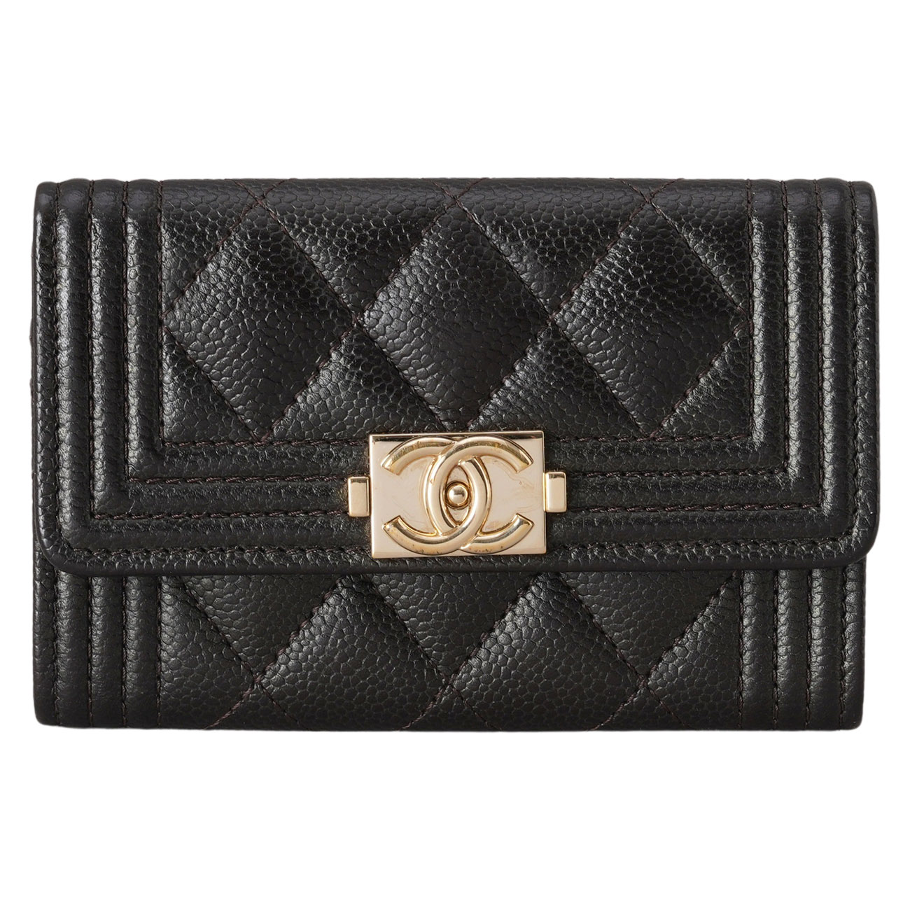 CHANEL(USED)샤넬 캐비어 보이샤넬 카드지갑