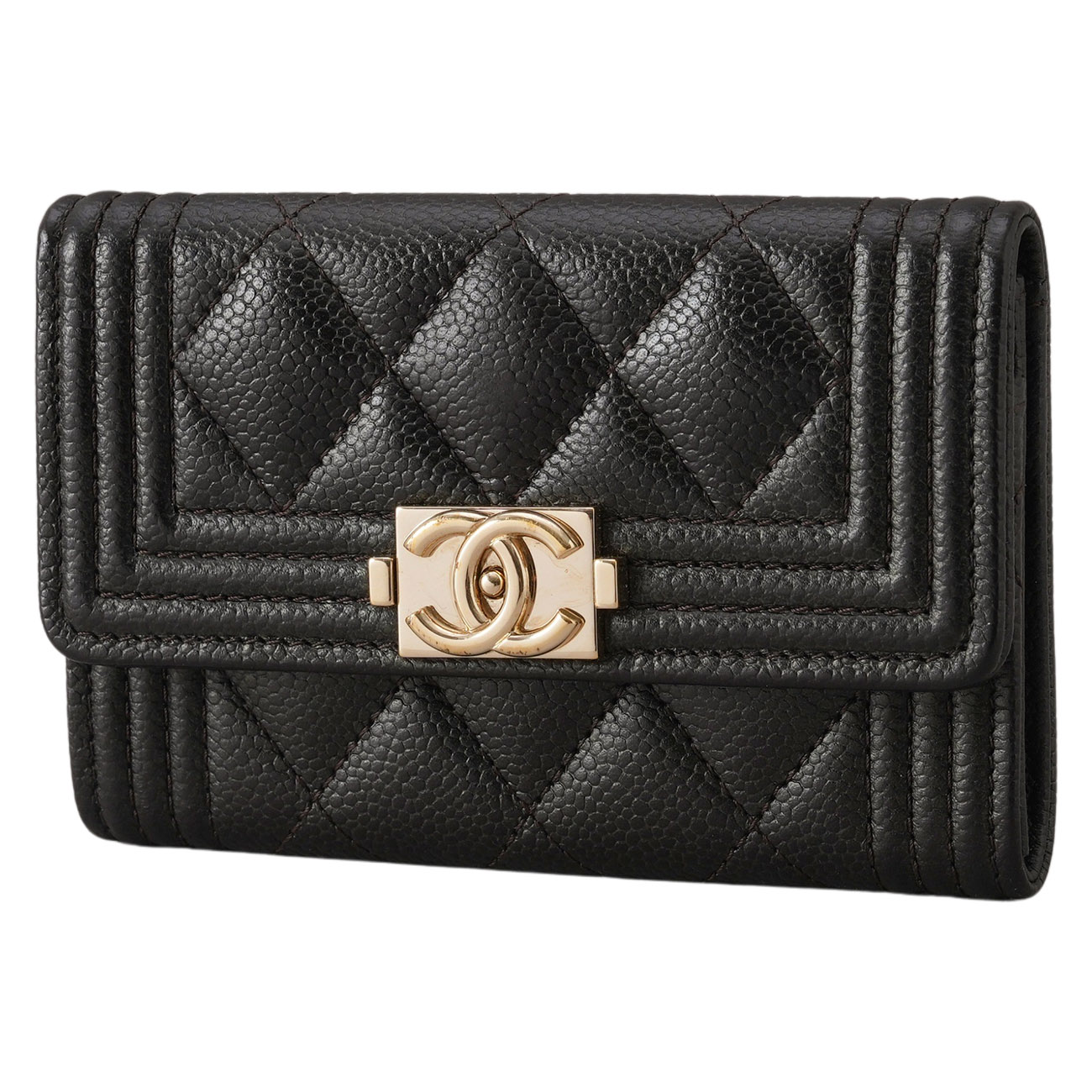 CHANEL(USED)샤넬 캐비어 보이샤넬 카드지갑