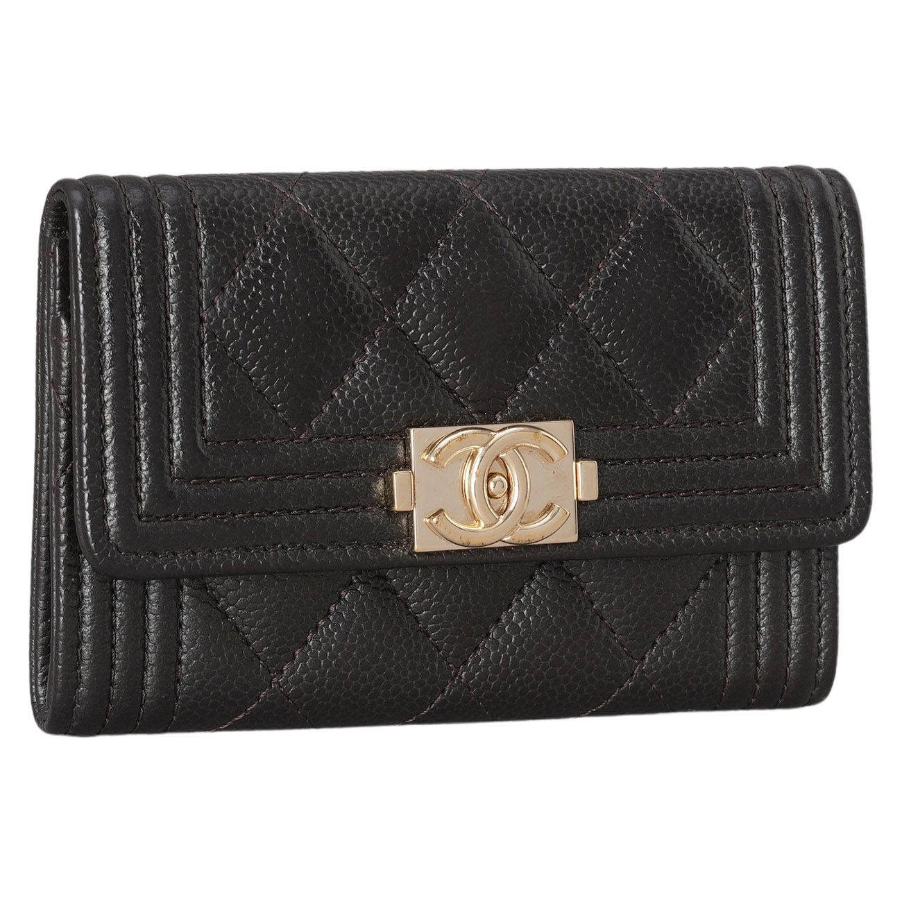 CHANEL(USED)샤넬 캐비어 보이샤넬 카드지갑