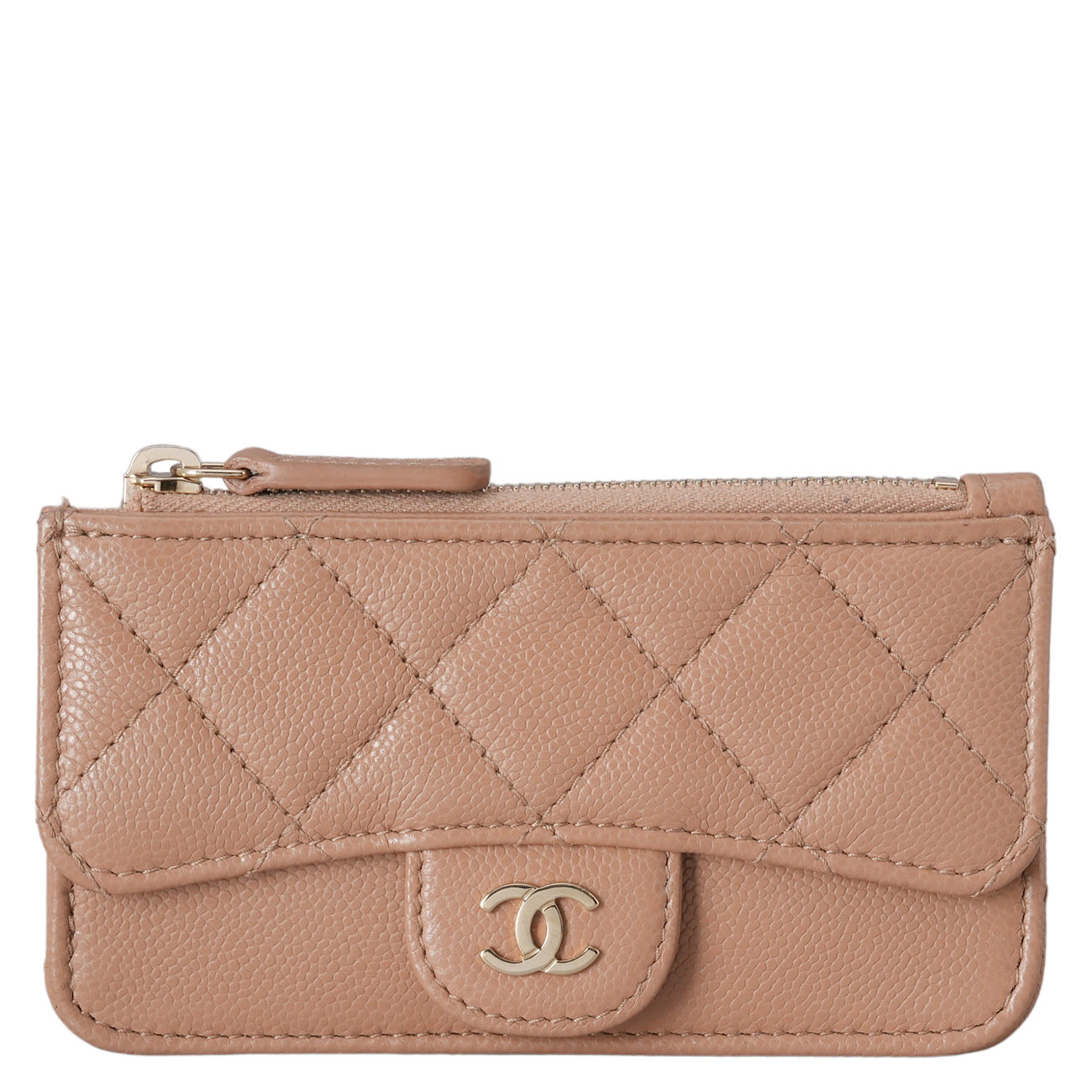 CHANEL(USED)샤넬 퀼팅 지퍼 카드지갑