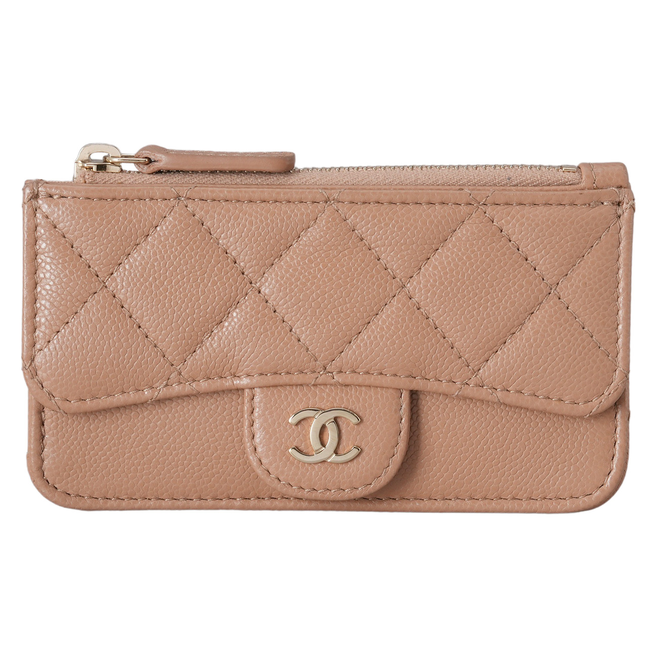 CHANEL(USED)샤넬 퀼팅 지퍼 카드지갑