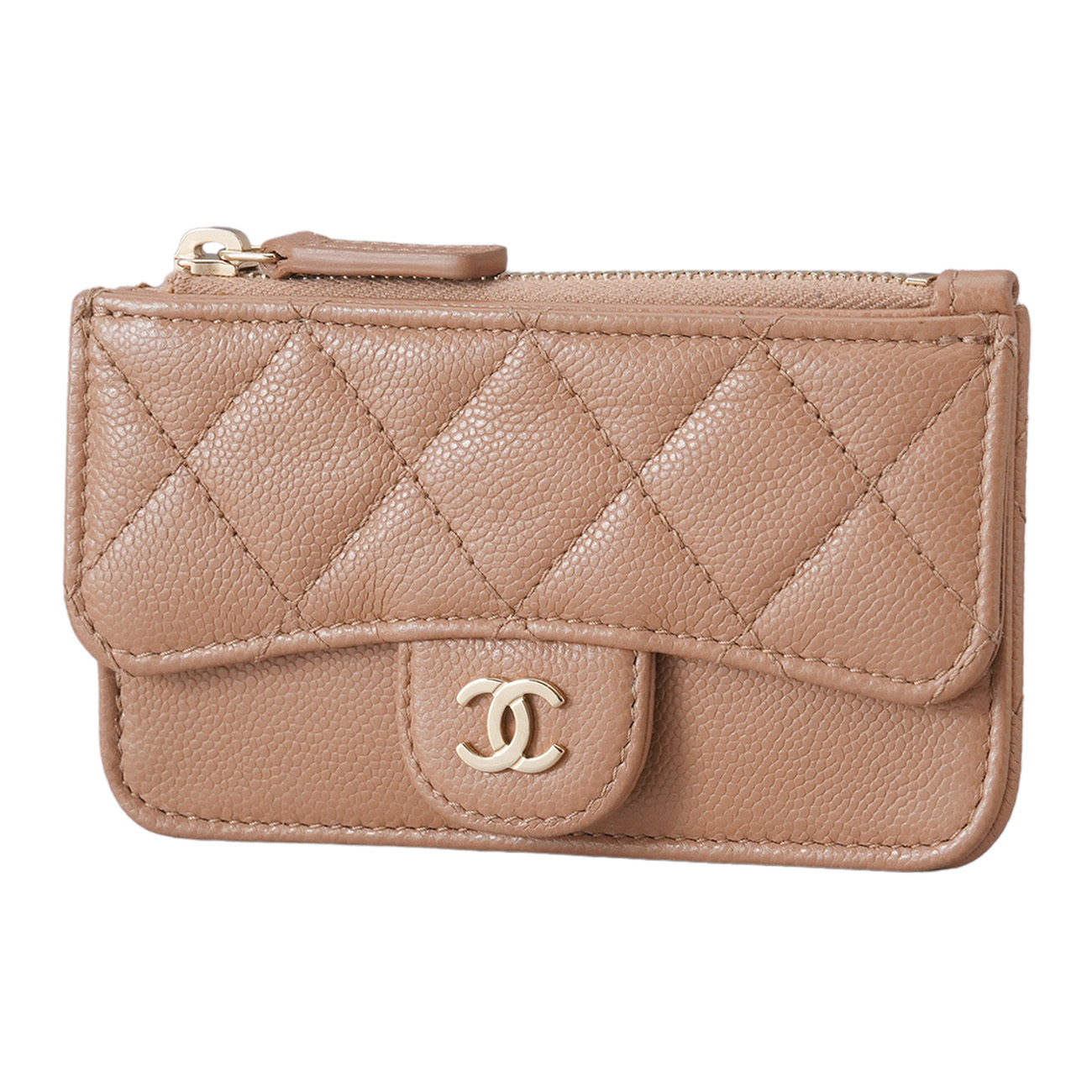 CHANEL(USED)샤넬 퀼팅 지퍼 카드지갑