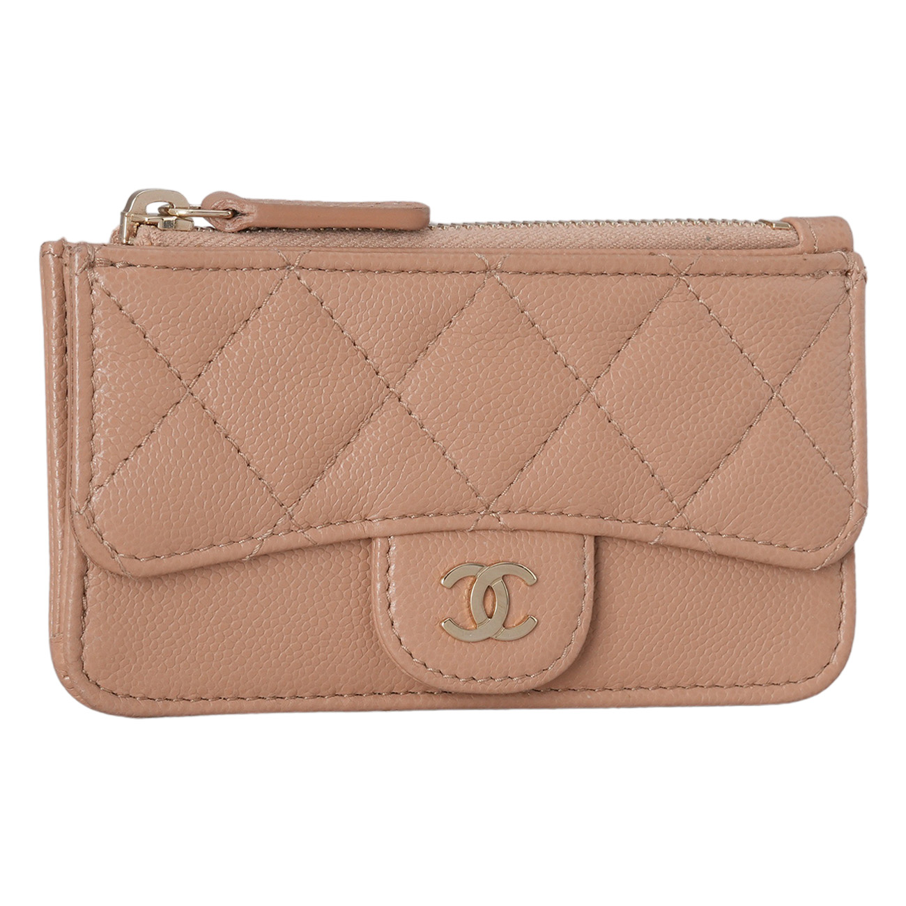 CHANEL(USED)샤넬 퀼팅 지퍼 카드지갑