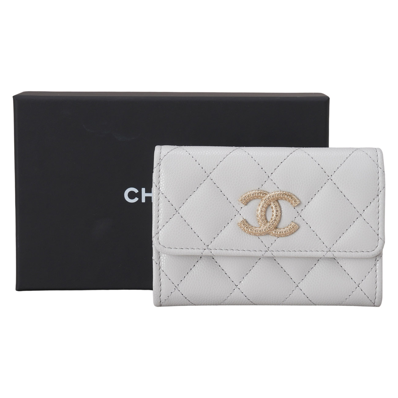 CHANEL(USED)샤넬 CC로고 플랩 카드지갑