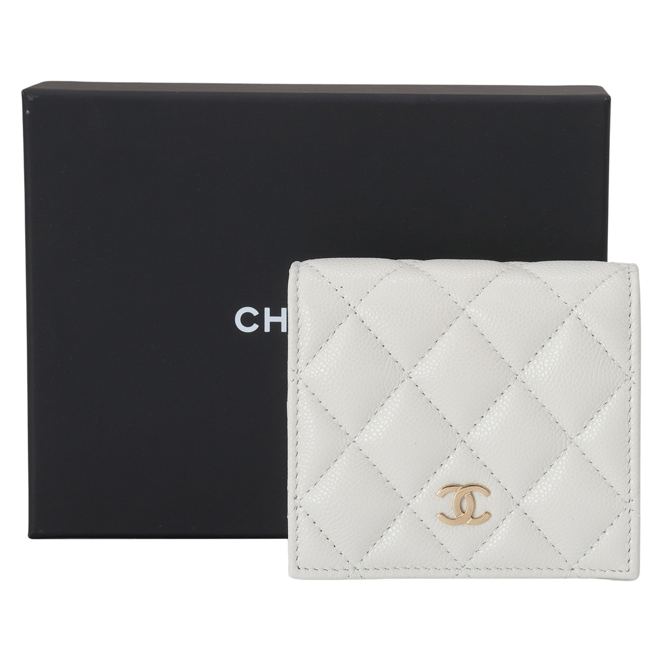 CHANEL(USED)샤넬 AP3178 캐비어 똑딱이 반지갑