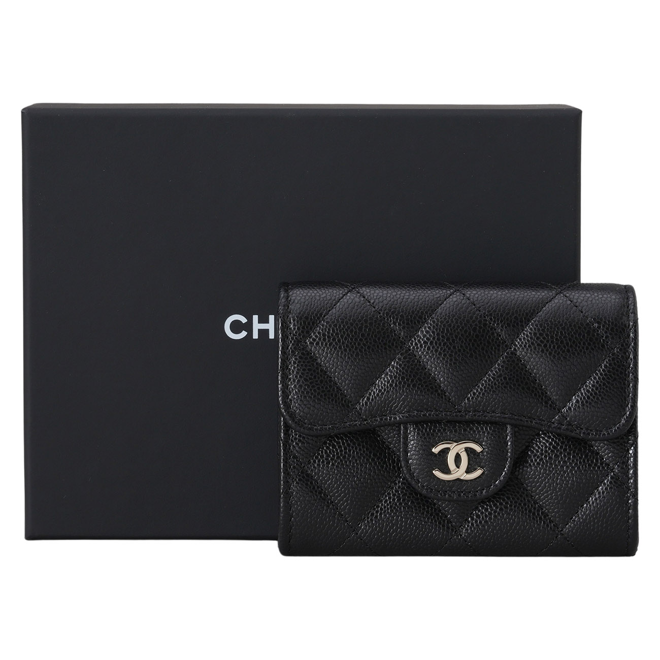 CHANEL(NEW)샤넬 AP0220 캐비어 클래식 투포켓 플랩 카드지갑 (새상품) NEW PRODUCT