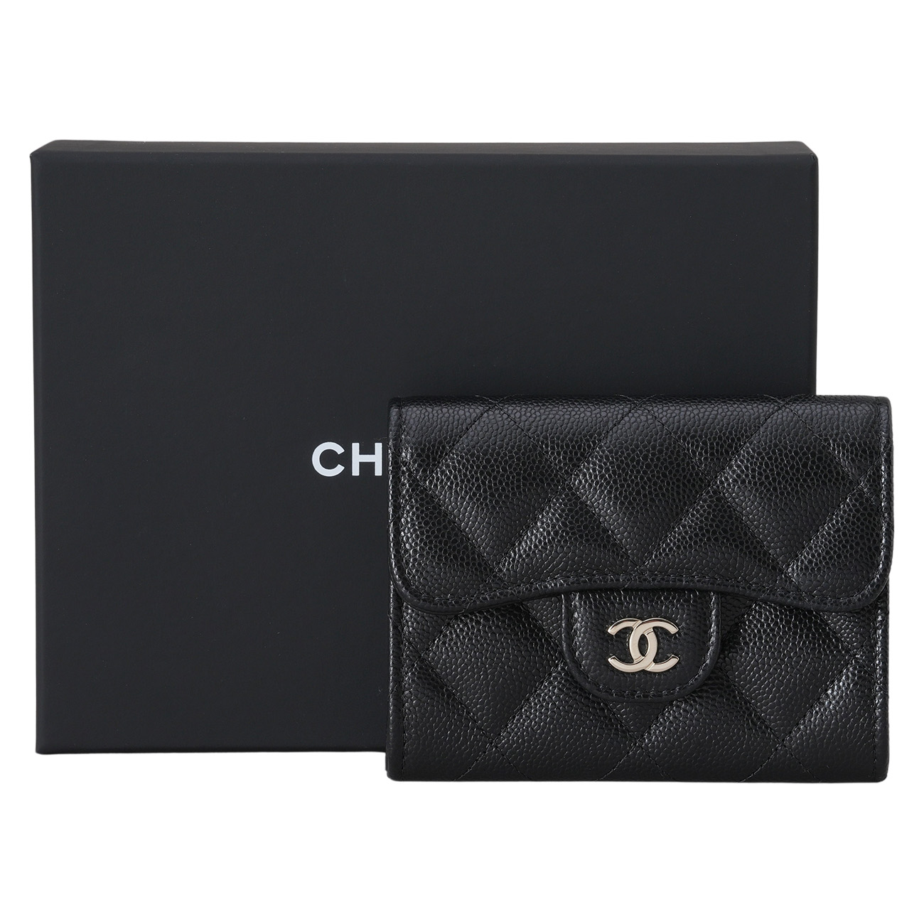 CHANEL(NEW)샤넬 AP0220 캐비어 클래식 투포켓 플랩 카드지갑 (새상품) NEW PRODUCT