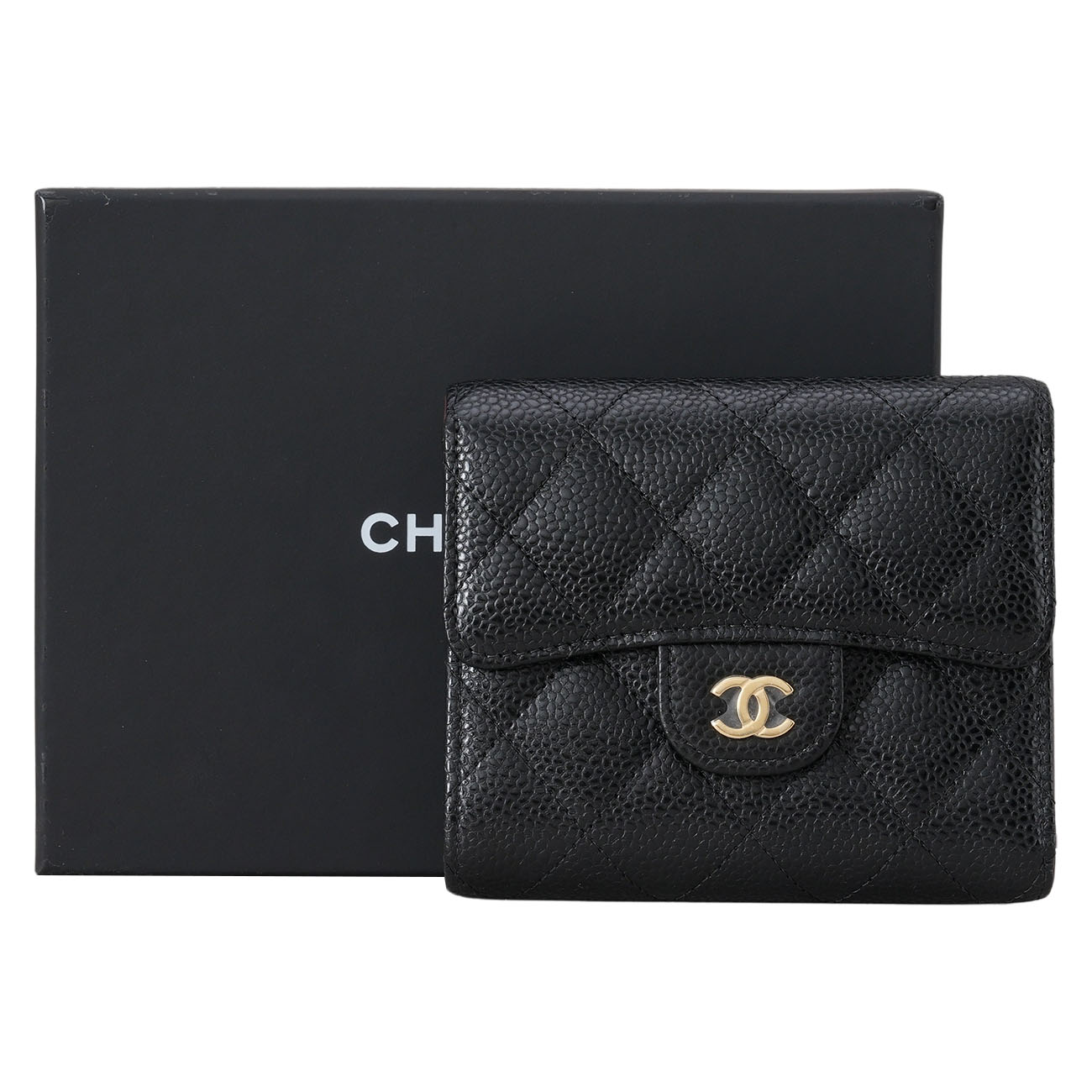 CHANEL(USED)샤넬 AP0231 캐비어 클래식 반지갑