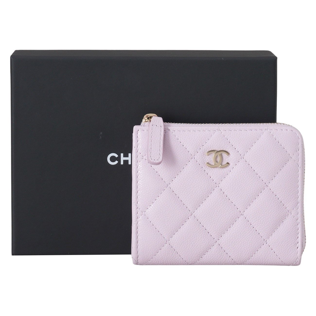 CHANEL(USED)샤넬 AP3999 캐비어 지퍼 반지갑