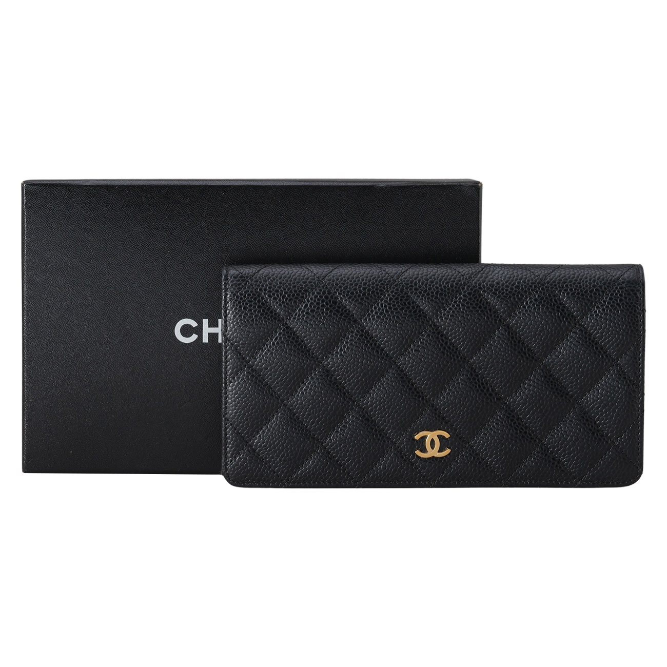 CHANEL(USED)샤넬 캐비어 플랩 장지갑