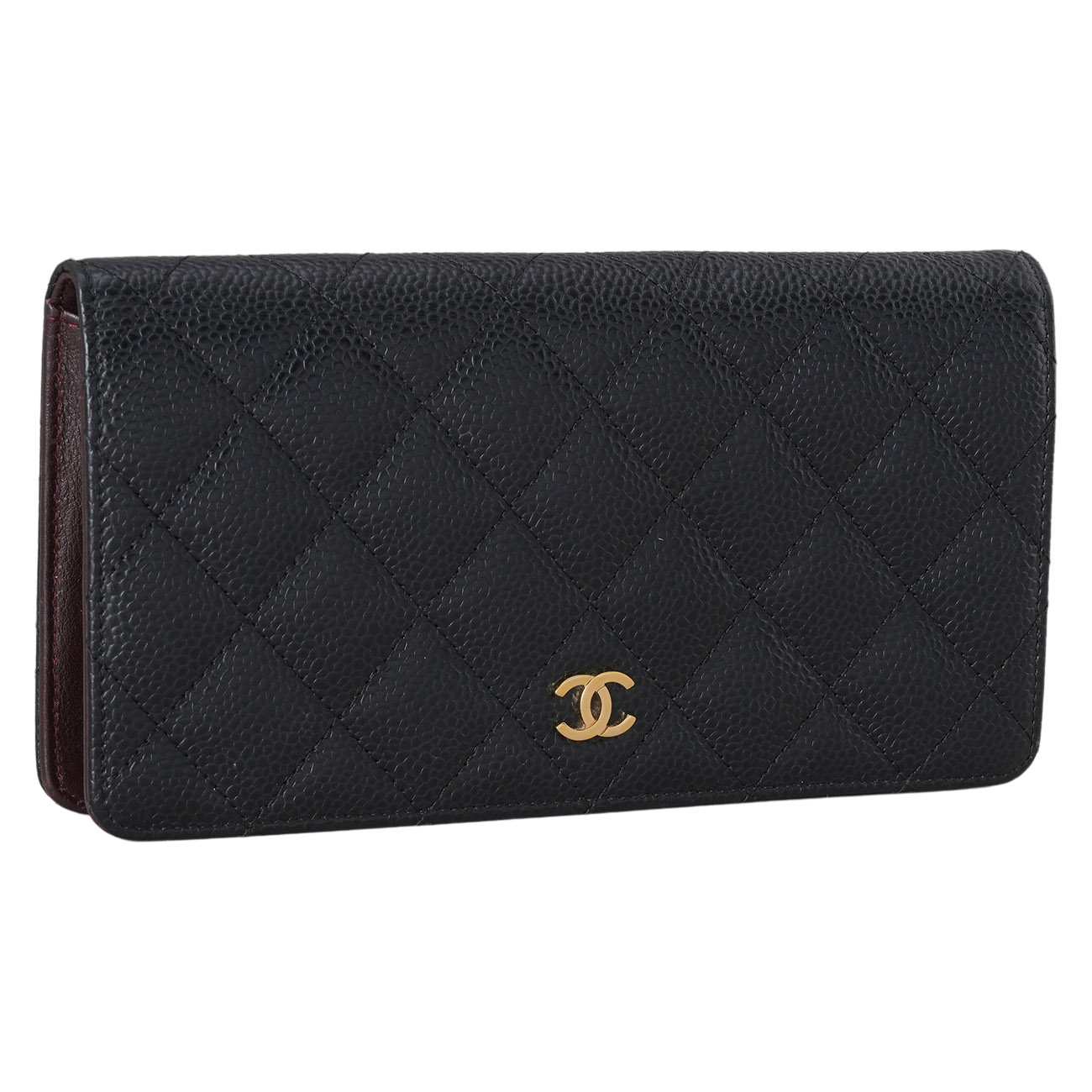 CHANEL(USED)샤넬 캐비어 플랩 장지갑