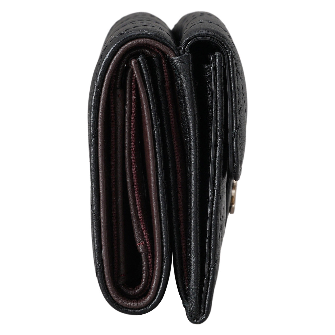 CHANEL(USED)샤넬 램스킨 3단 반지갑 블랙