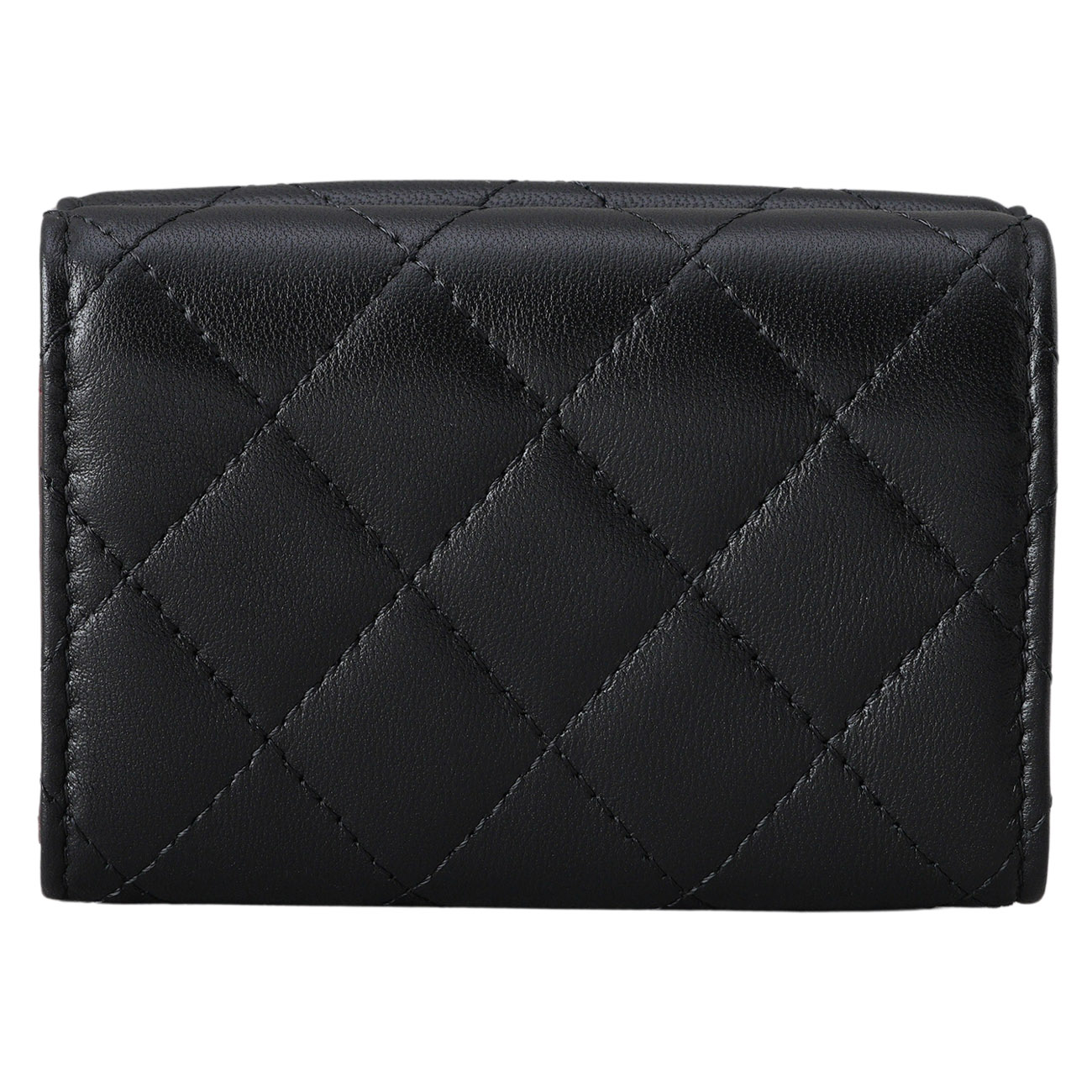 CHANEL(USED)샤넬 램스킨 3단 반지갑 블랙