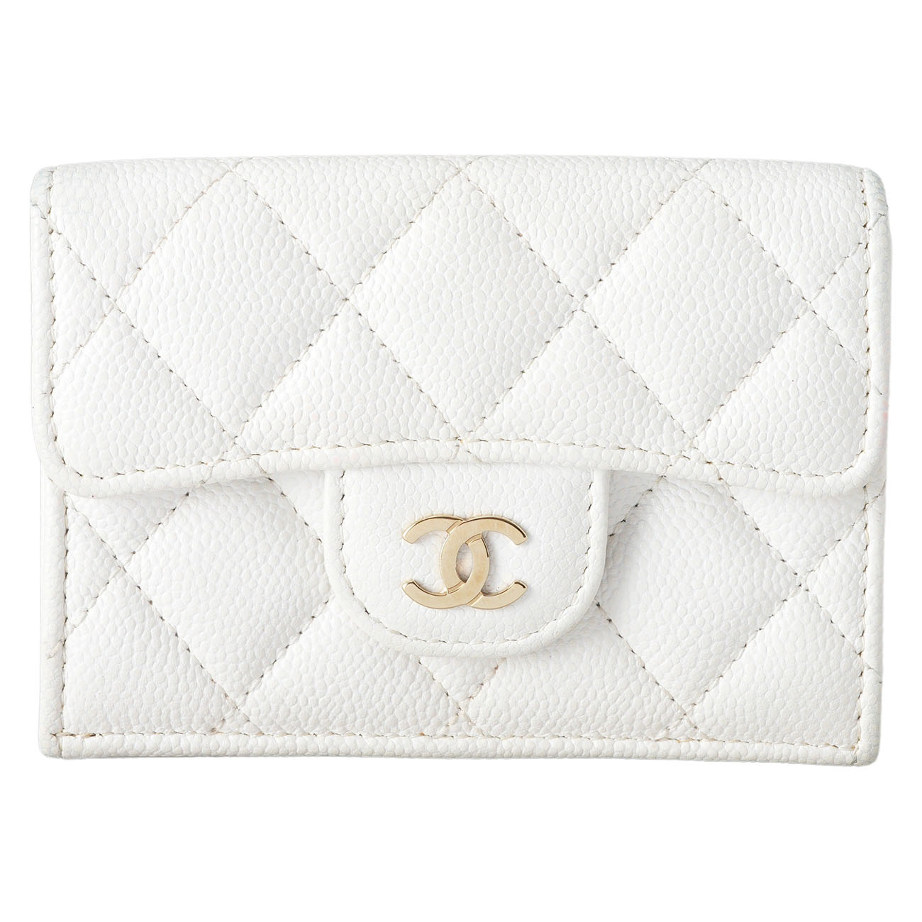CHANEL(USED)샤넬 캐비어 3단 반지갑