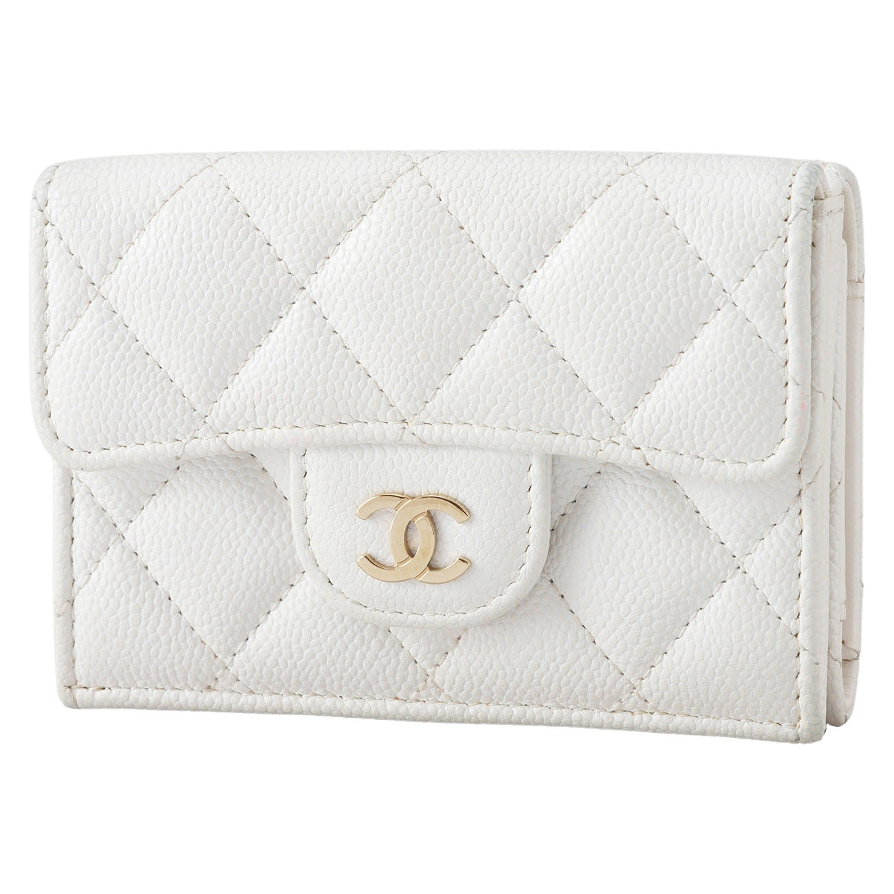 CHANEL(USED)샤넬 캐비어 3단 반지갑