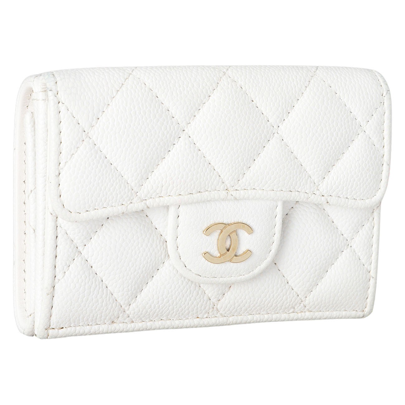 CHANEL(USED)샤넬 캐비어 3단 반지갑