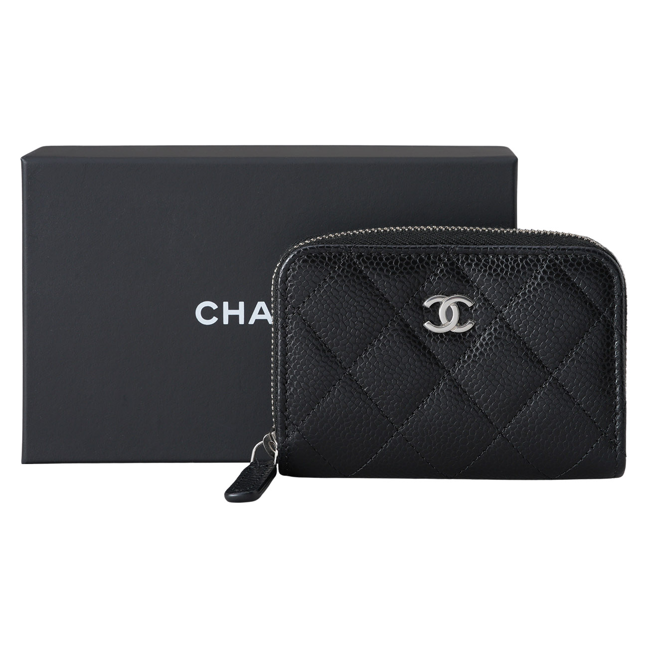 CHANEL(USED)샤넬 캐비어 클래식 지퍼 카드지갑