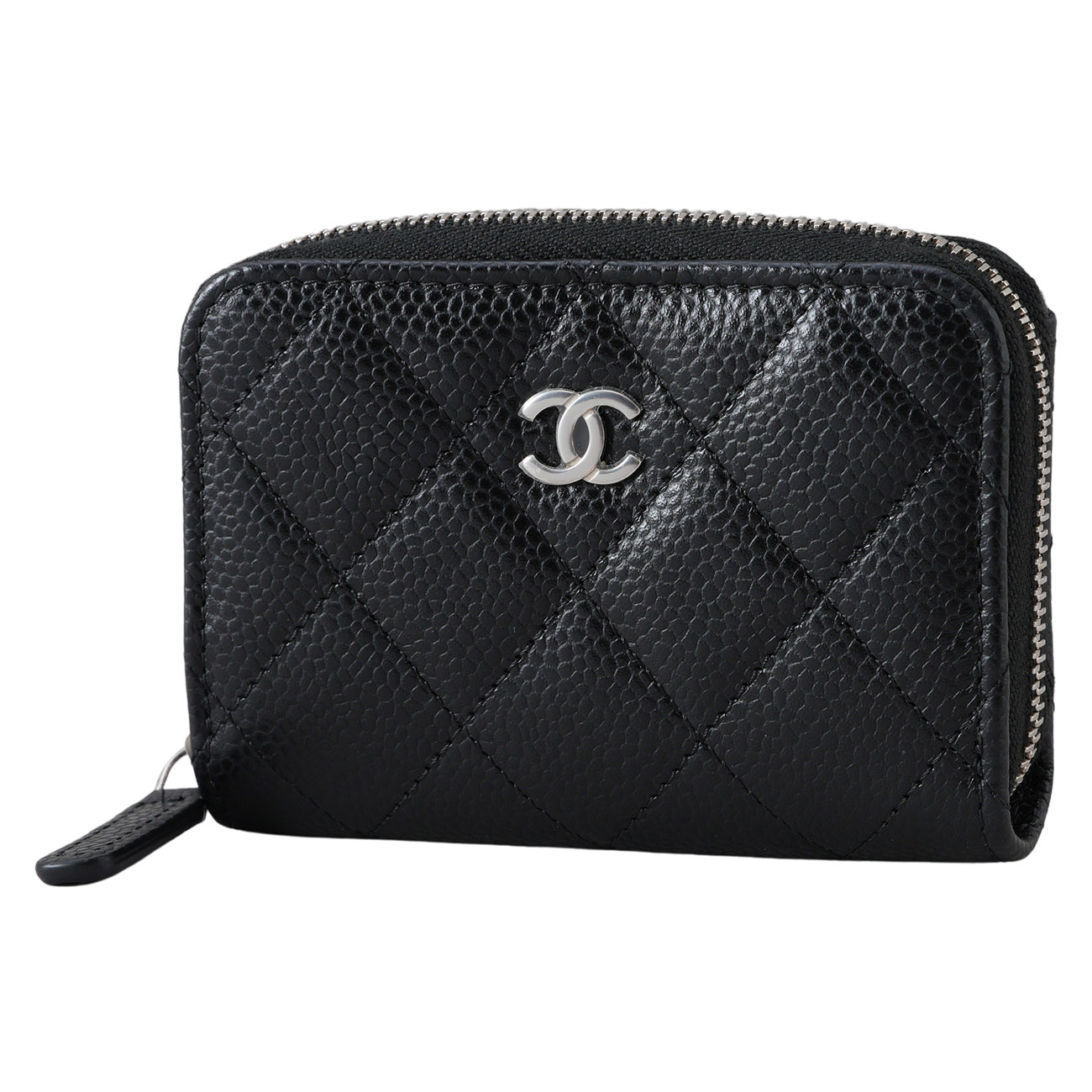 CHANEL(USED)샤넬 캐비어 클래식 지퍼 카드지갑