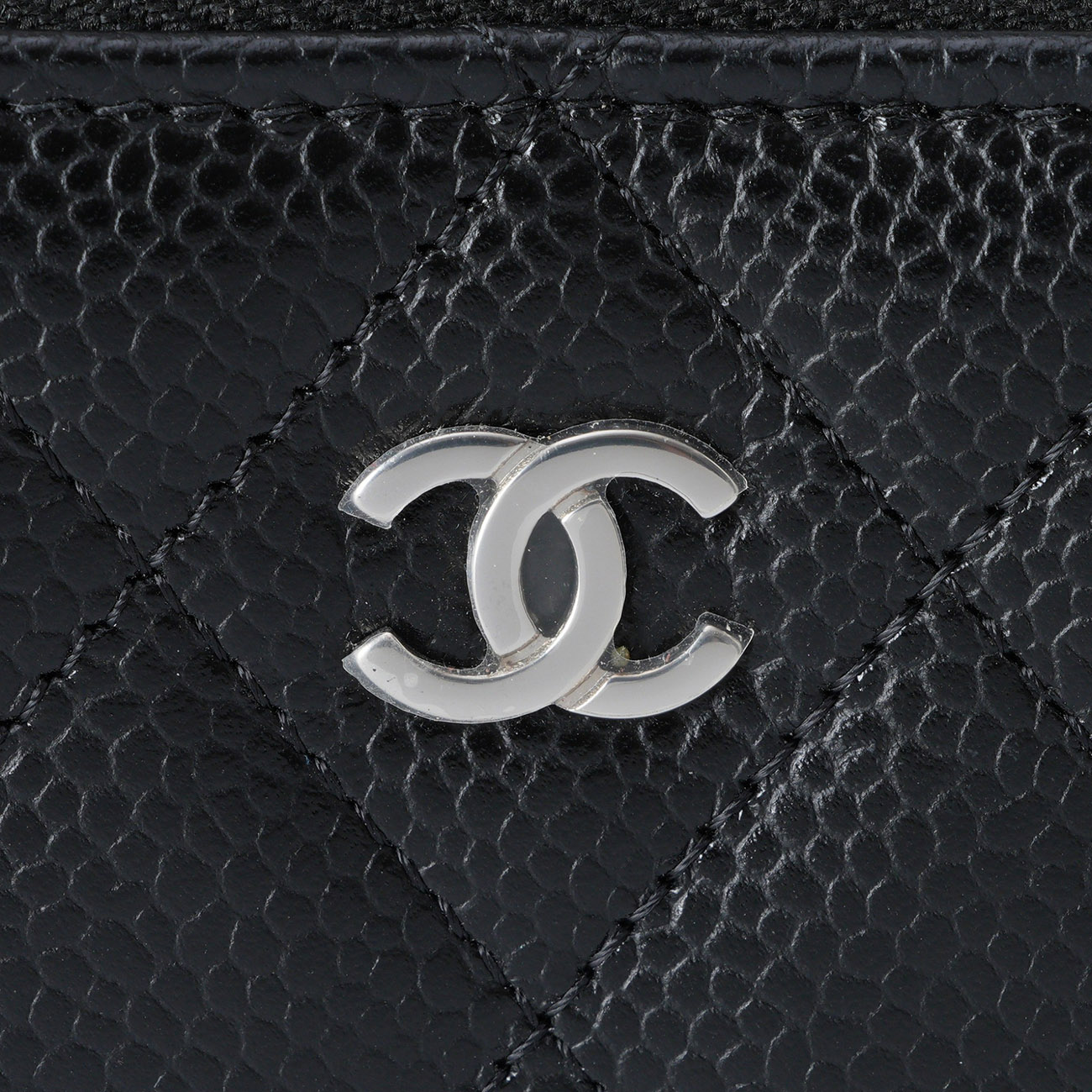 CHANEL(USED)샤넬 캐비어 클래식 지퍼 카드지갑